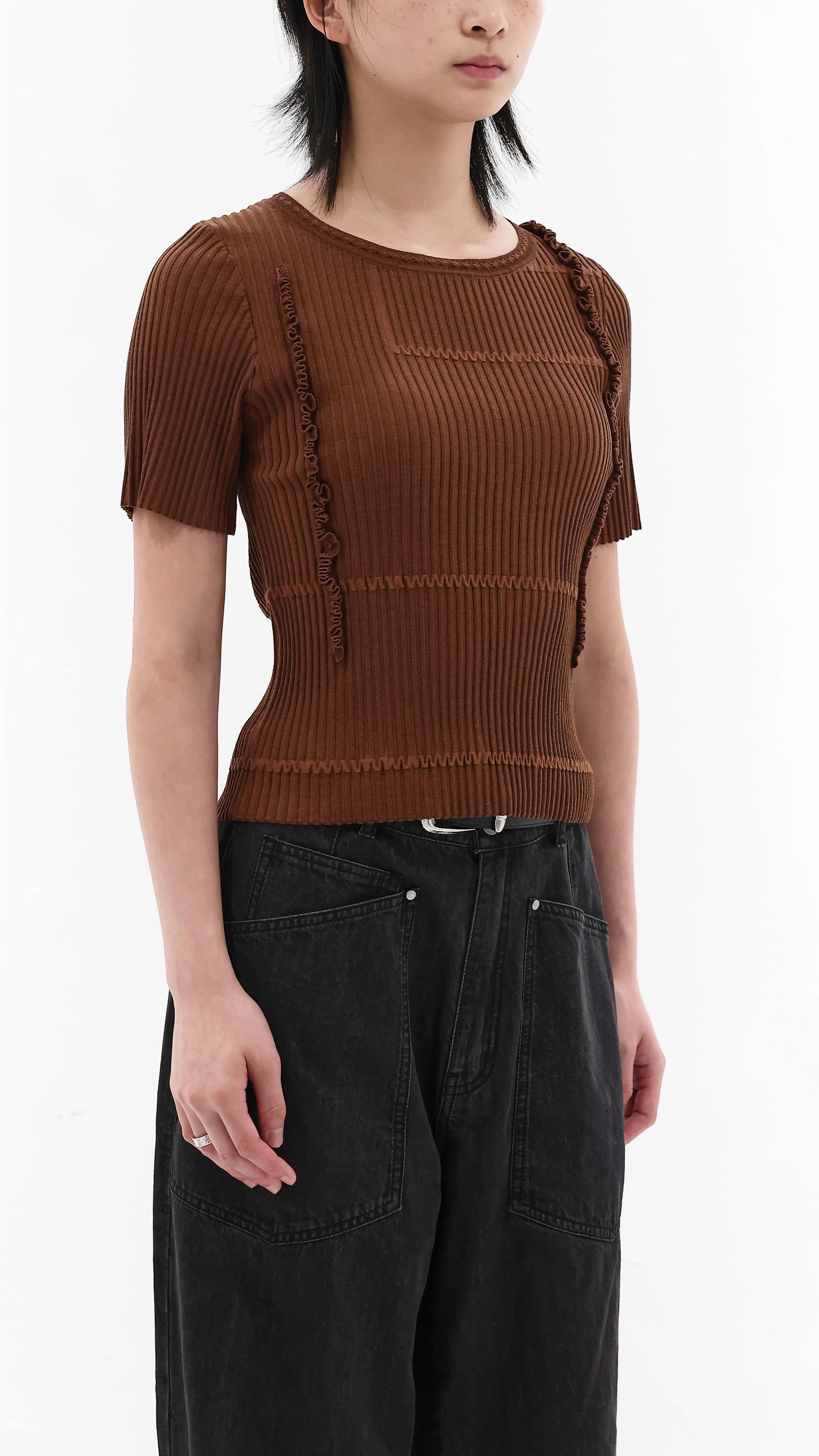 Basic Short Sleeves Sweater - Umamrii
