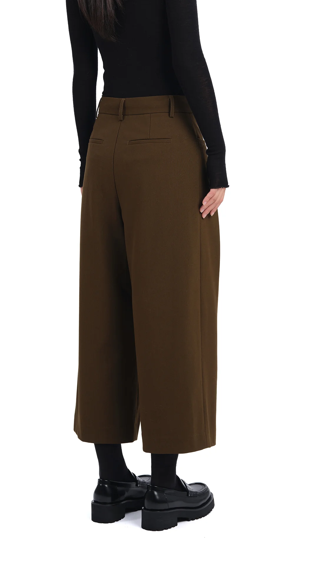 Wide-Leg Ankle Pants - Umamrii