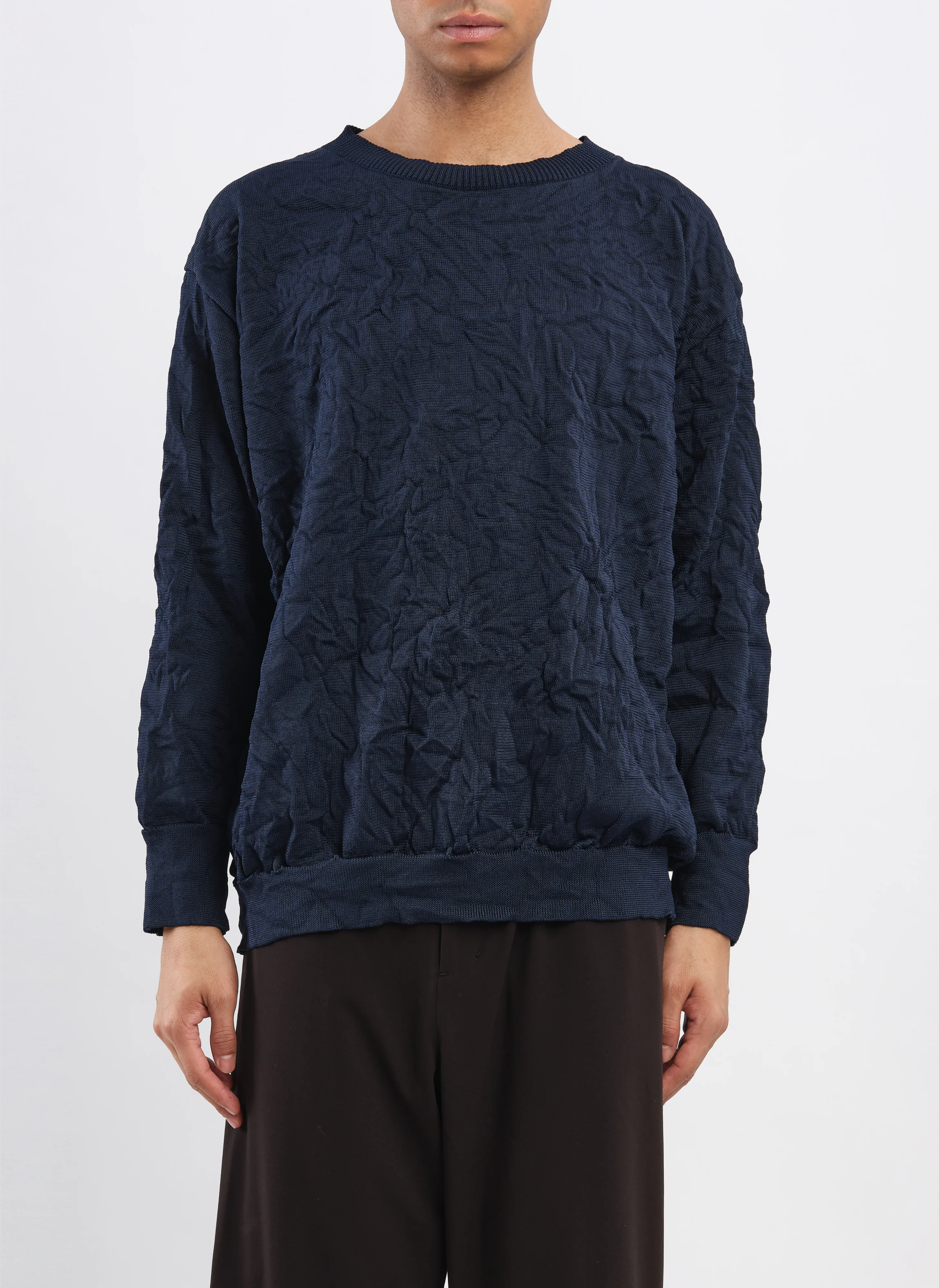 Wrinkle Polyester Dry Knit Pullover - Umamrii