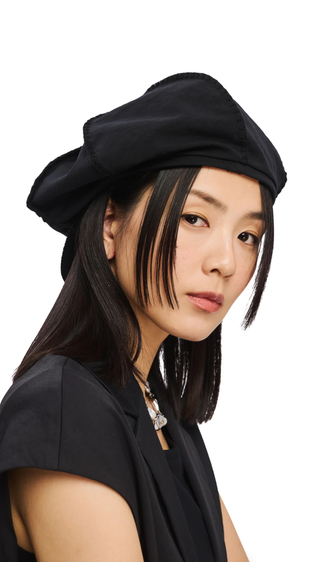 Extra Large Newsboy Hat With Knitted Overlock Stitching - Umamrii