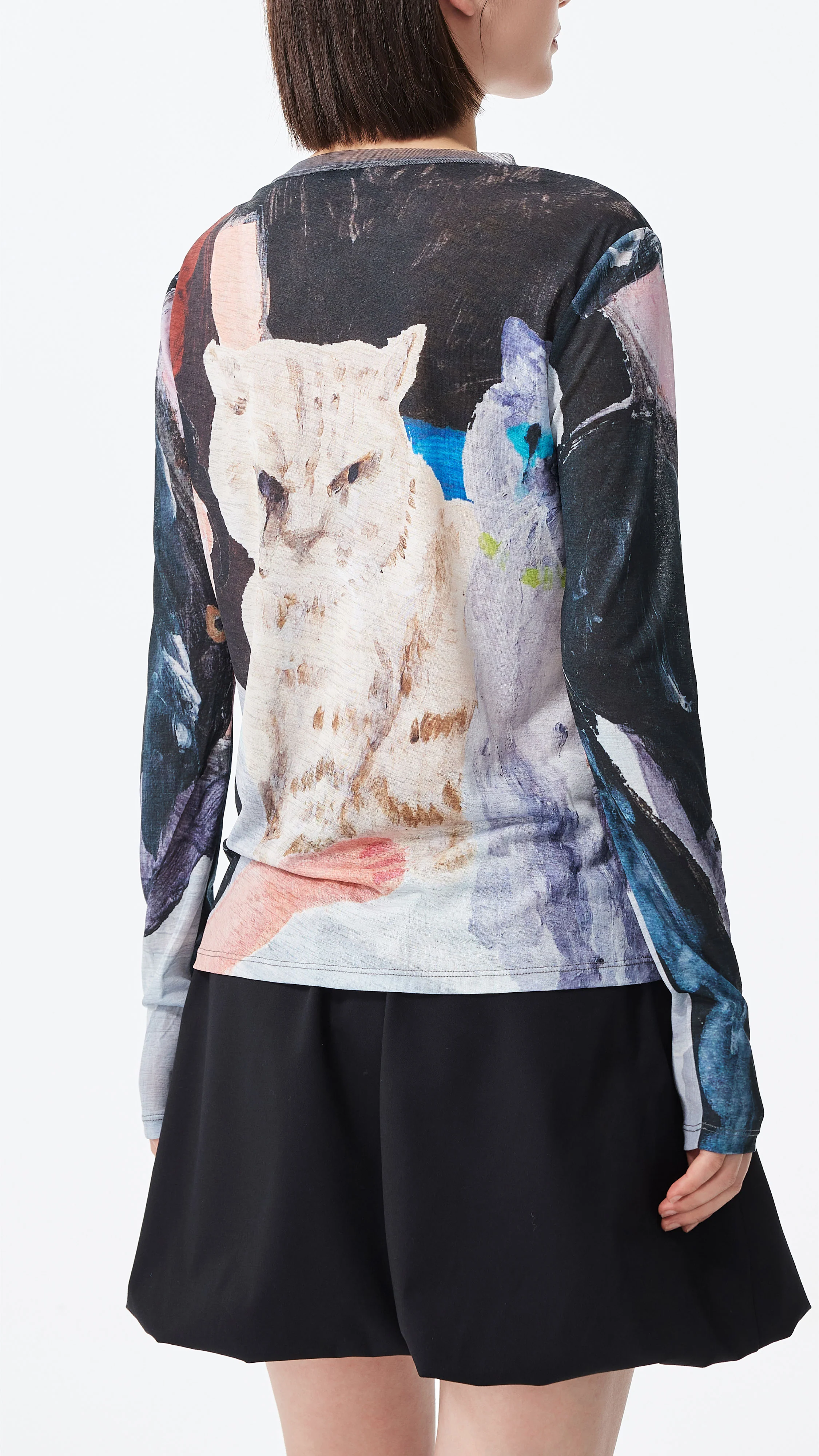 Mythical Animal Graphic Printed Tight Top - Umamrii