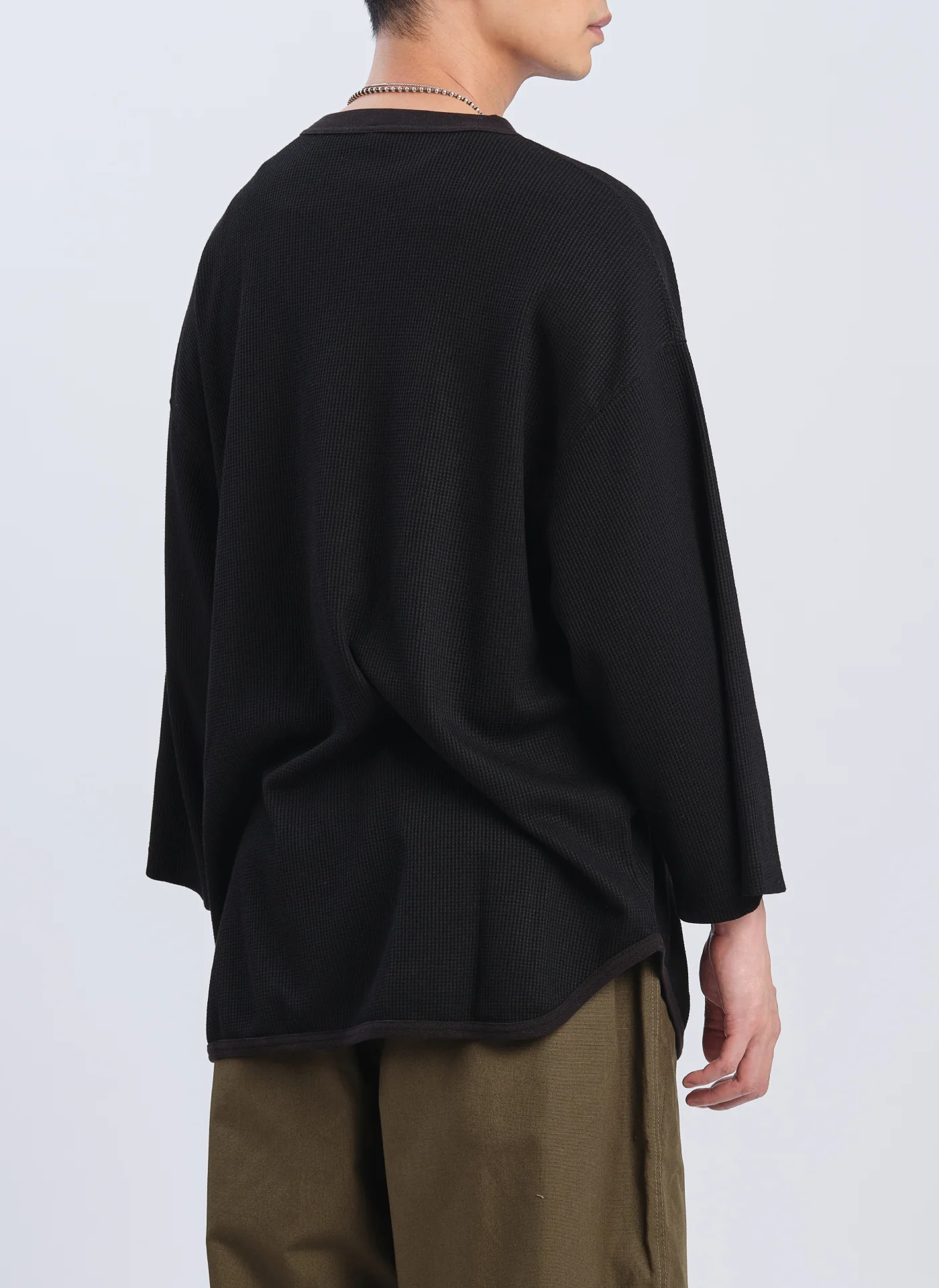 240G Cotton Polyester Waffle Long Sleeve Baseball Top - Umamrii