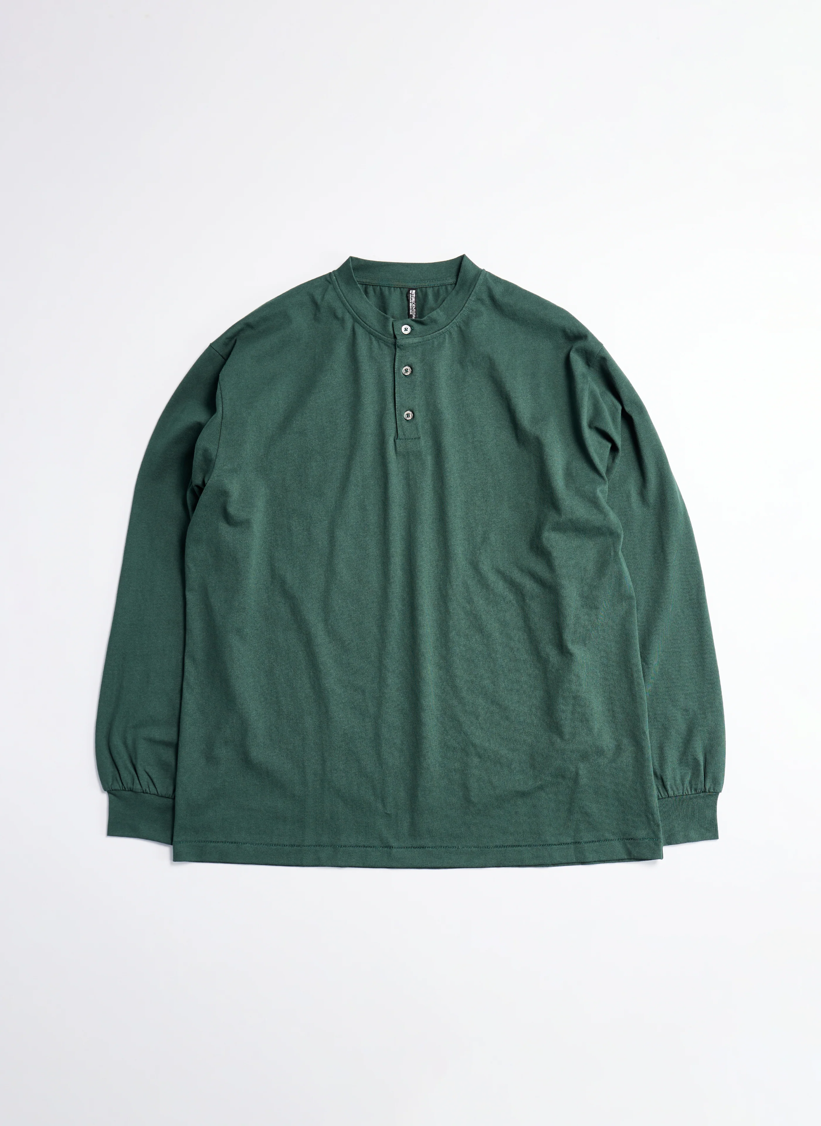 220G Cotton Single Jersey Henley Neck Long sleeve Top - Umamrii