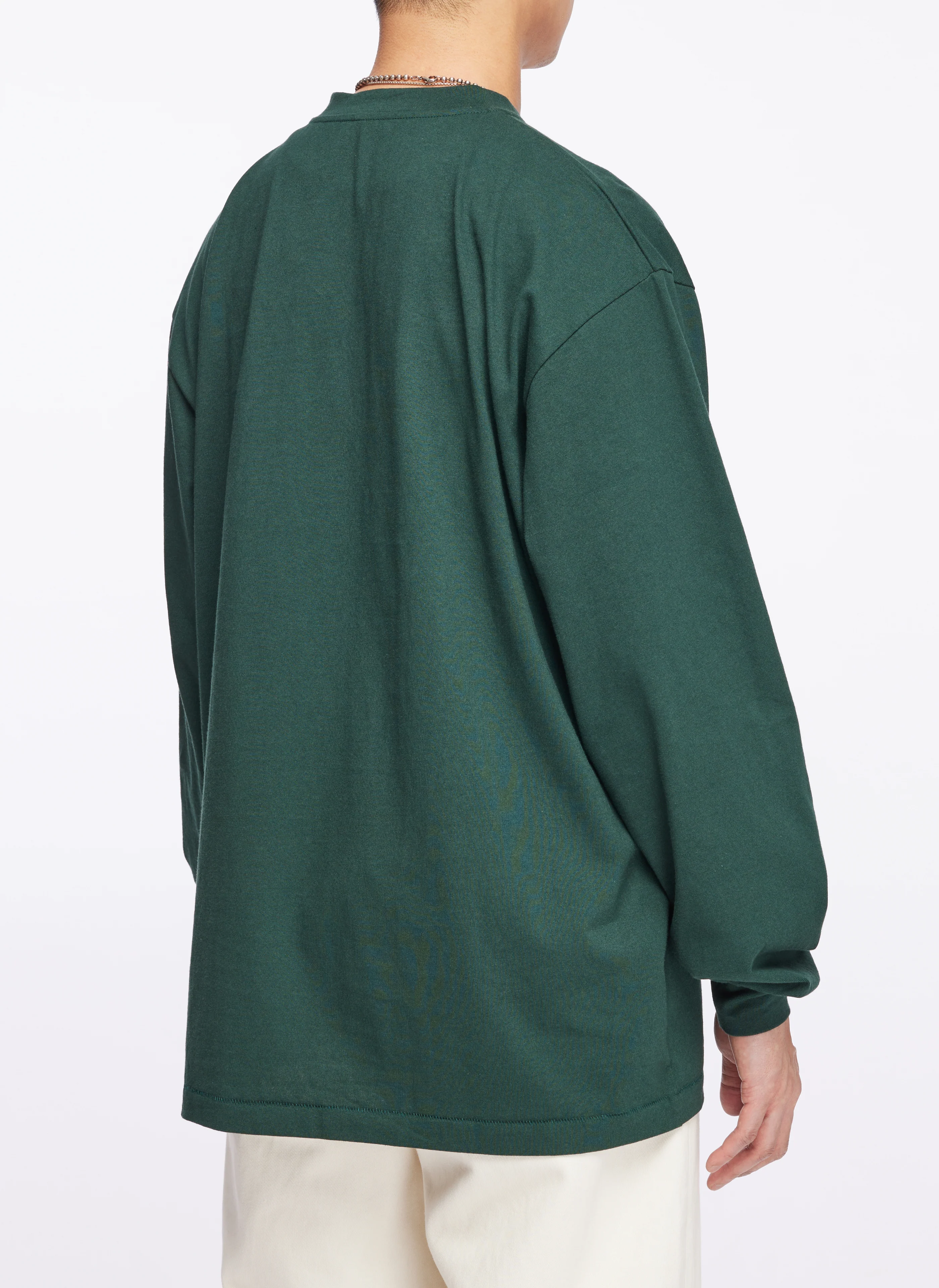 220G Cotton Single Jersey Henley Neck Long sleeve Top - Umamrii