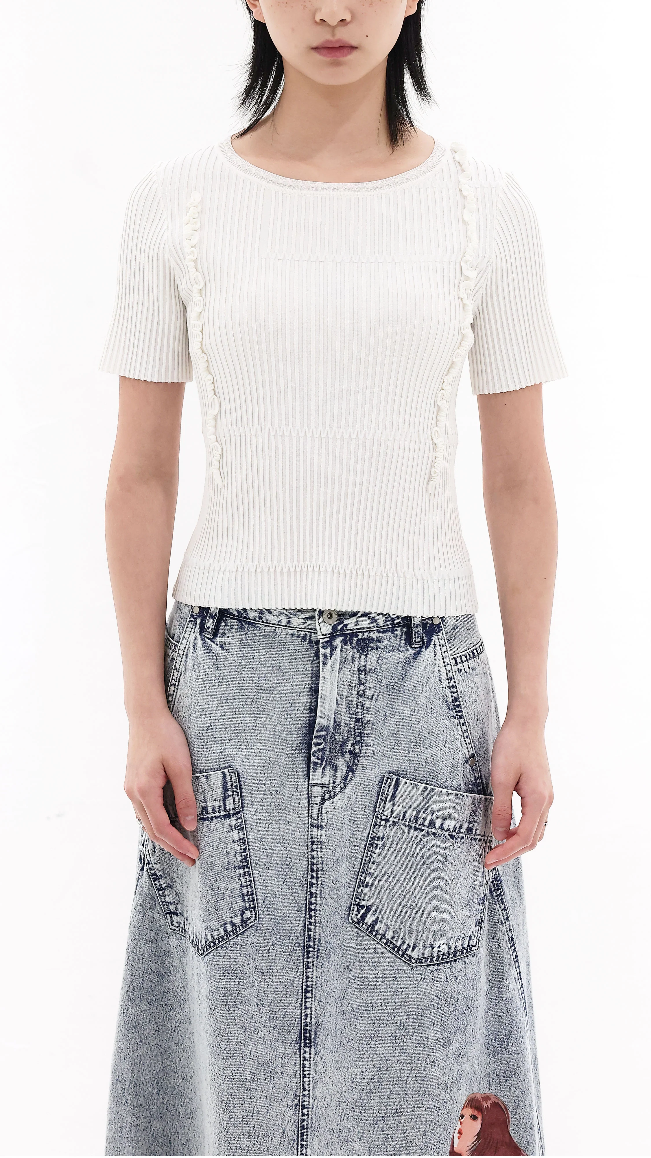 Basic Short Sleeves Sweater - Umamrii