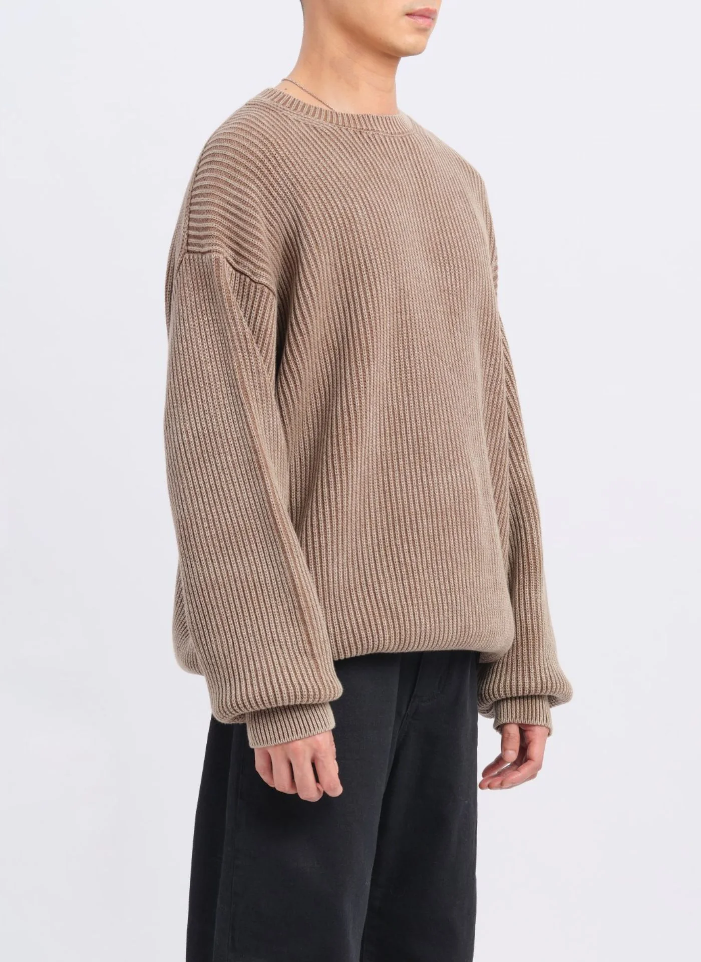 Heavy Washed Cotton Knitted Pullover - Umamrii
