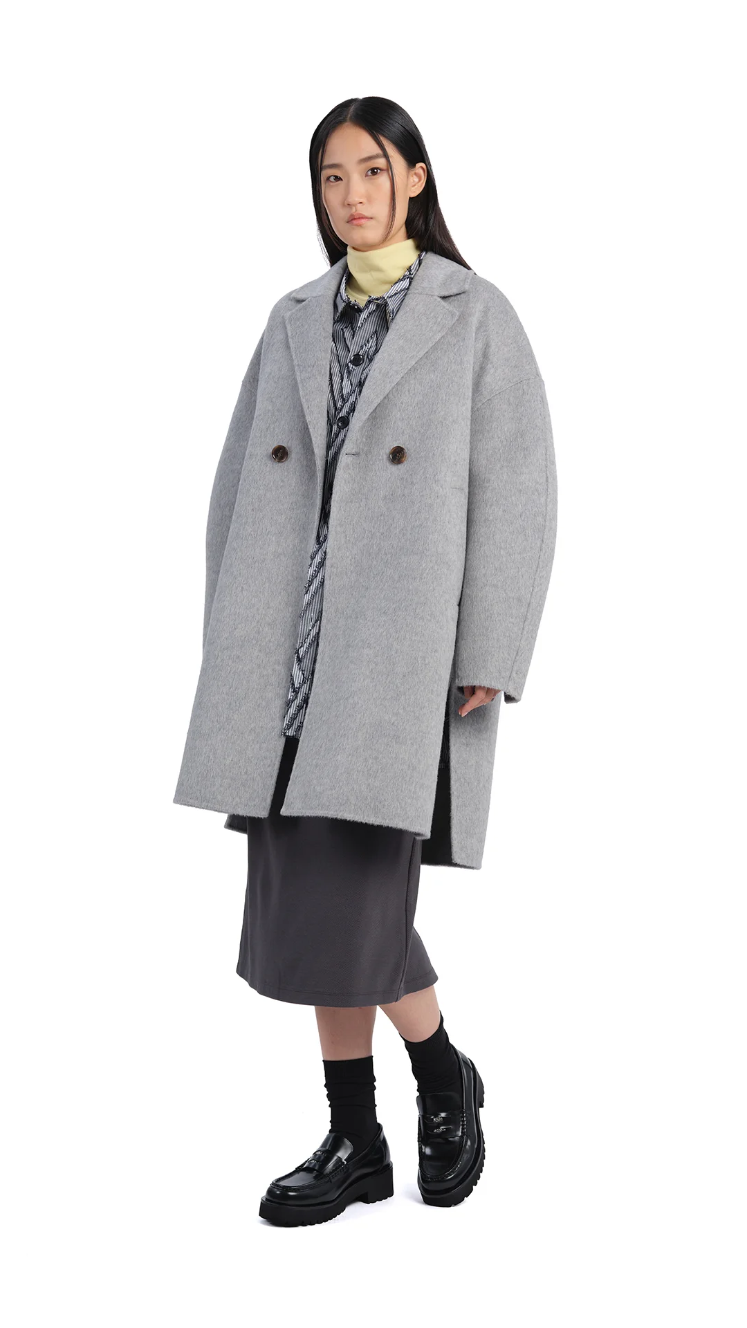 Melange Double Face Coat - Umamrii