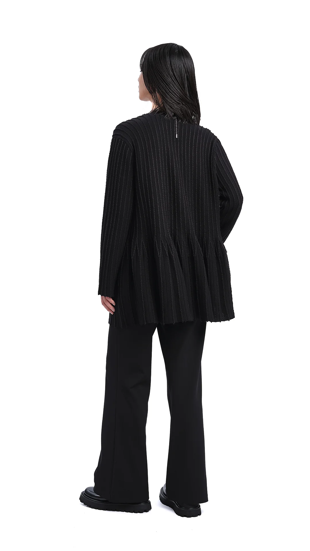 Oversized Flare-hem Cardigan - Umamrii