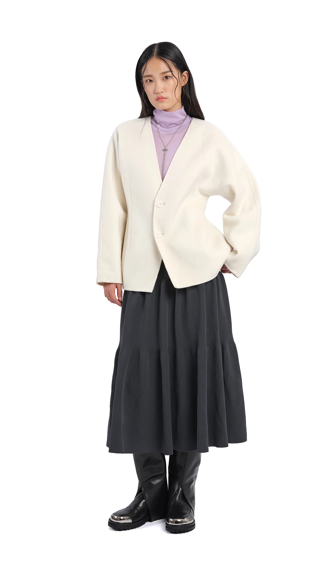 Slim-Cut Double Face Jacket - Umamrii