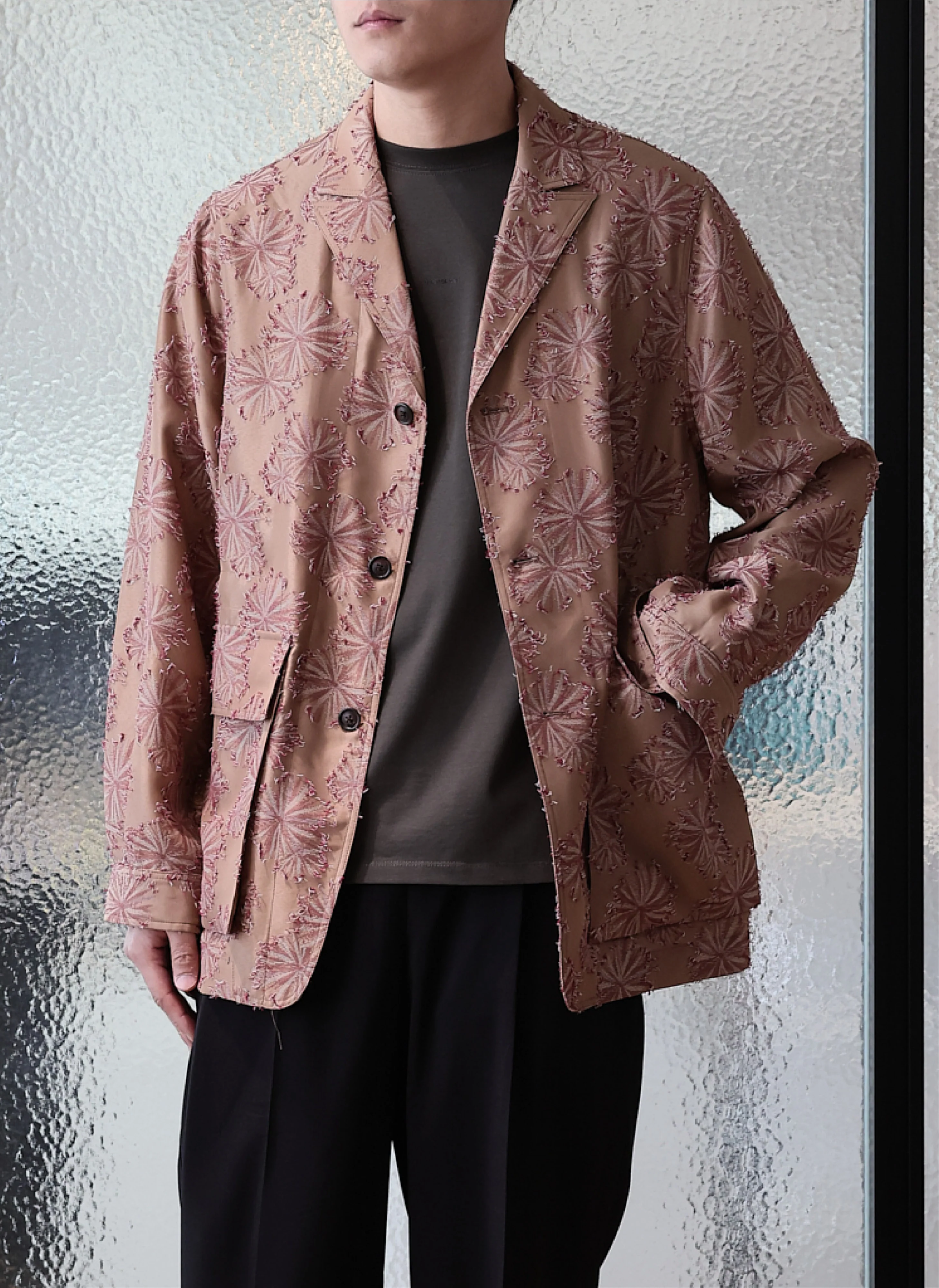 Polyester Rayon Embroidery Soft Hunting Blazer - Umamrii