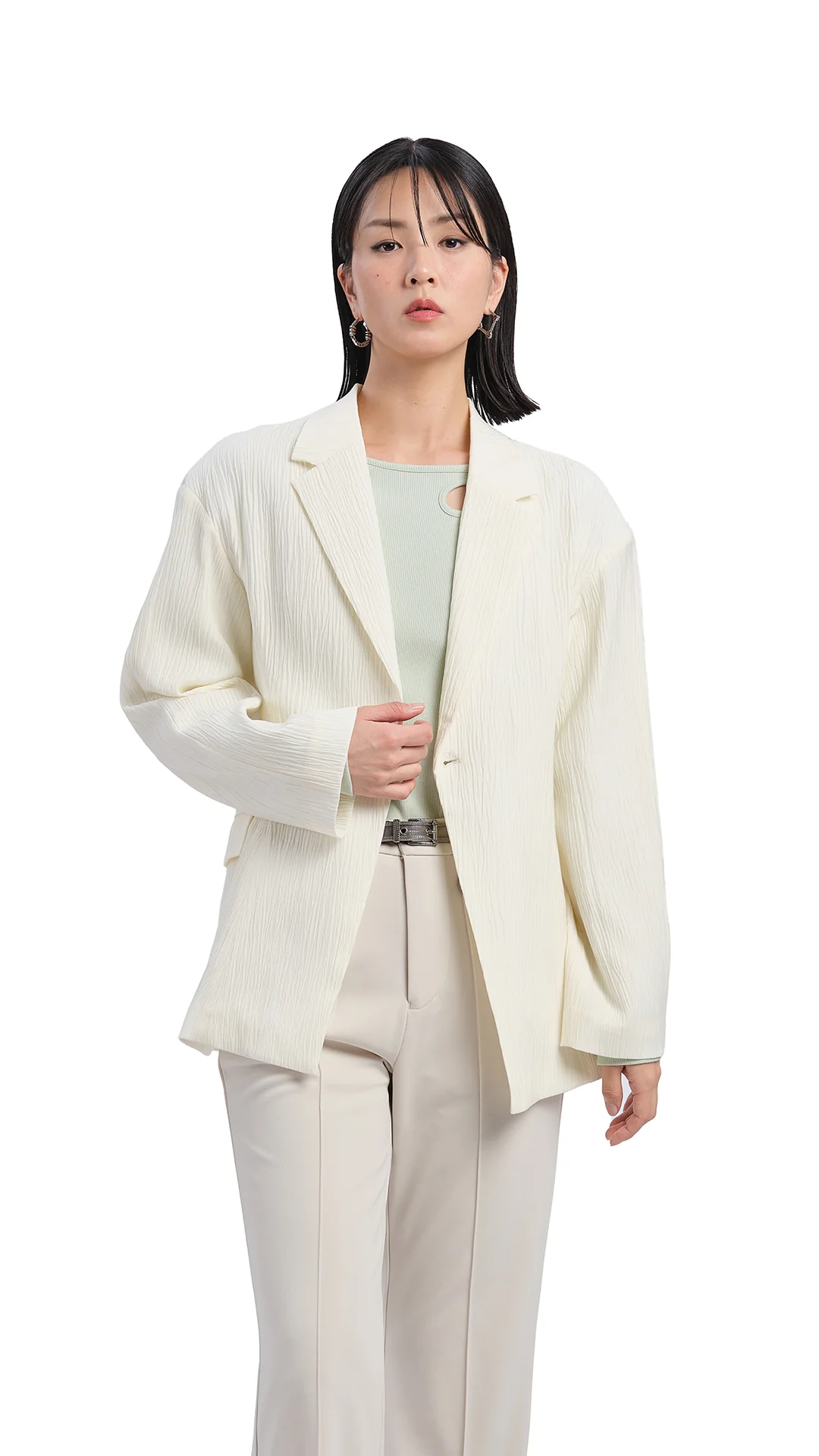 Single Breasted Slim Cut Blazer - Umamrii
