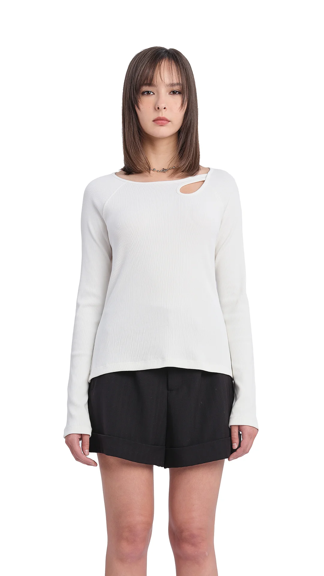 Long Sleeve Bridge-Neck Top - Umamrii