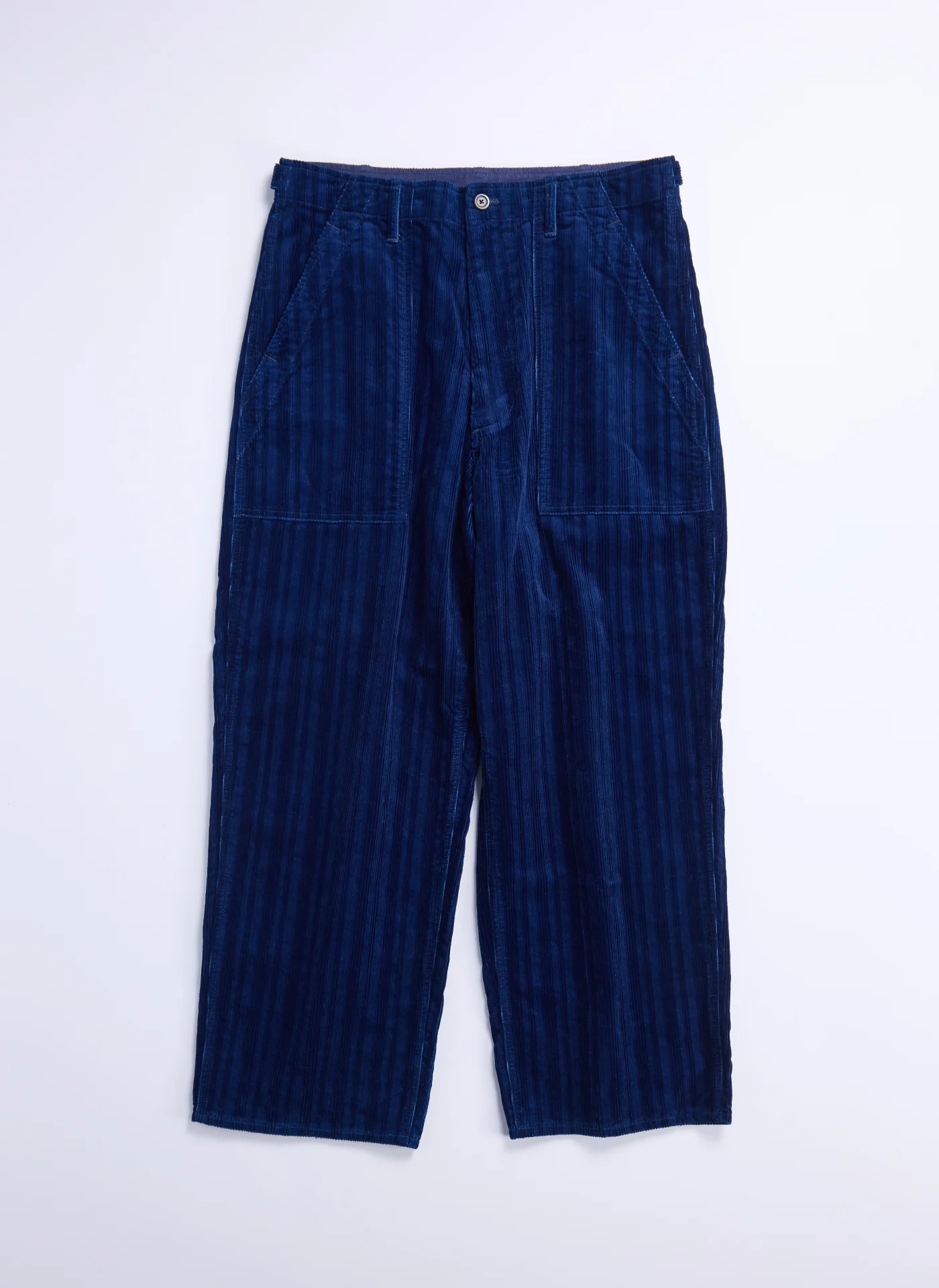 Indigo Cotton Corduroy Baker Pants - Umamrii