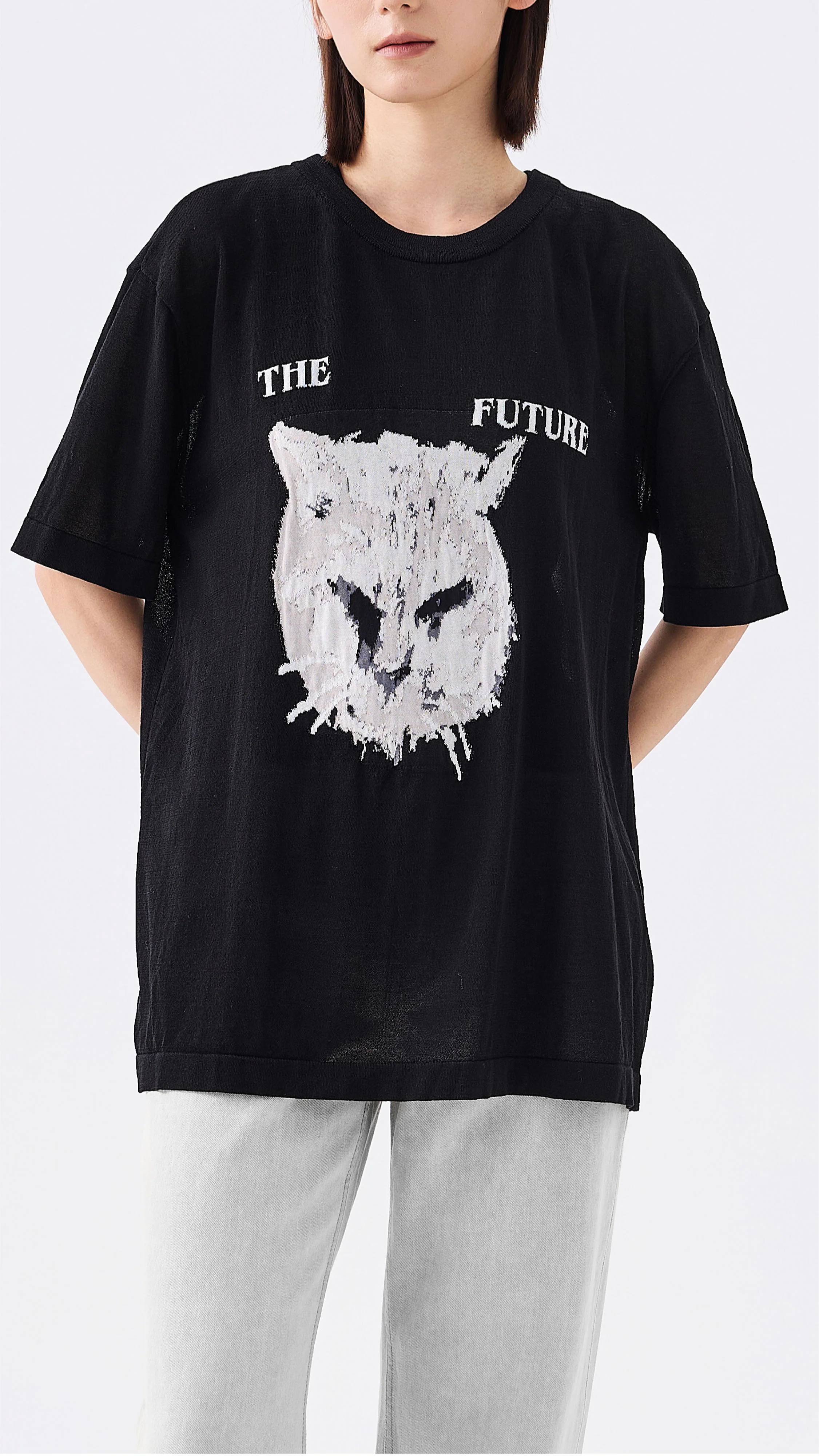 Knitted Mythical Animal Graphic Tee - Umamrii