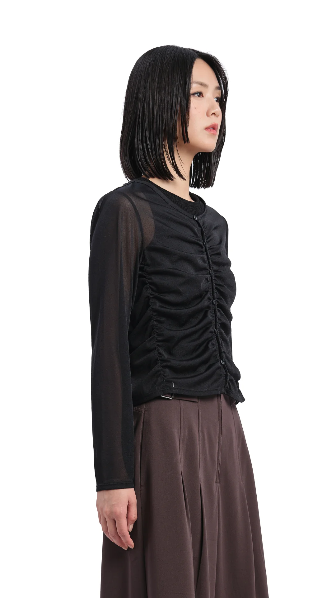 Sheer Gathered Jacket - Umamrii