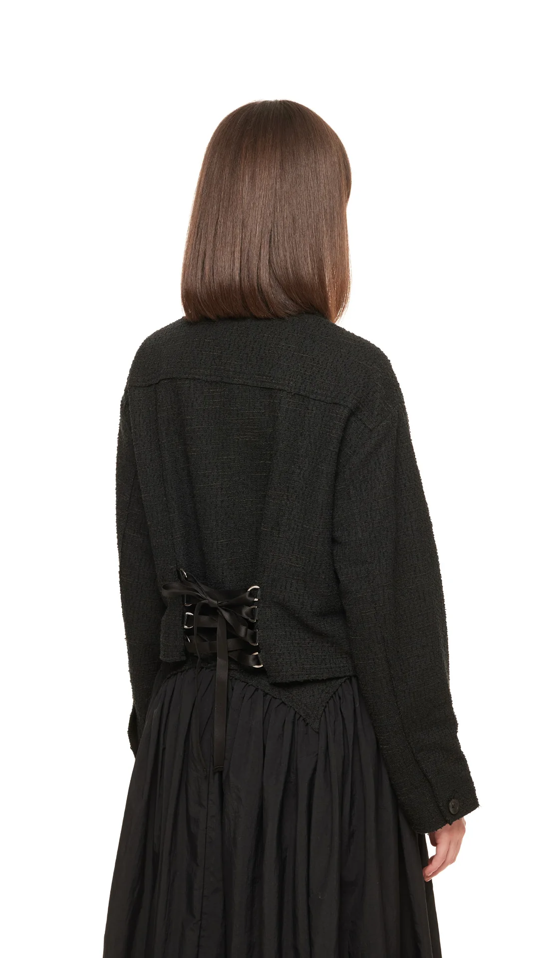 Tweed Lace-Up Jacket - Umamrii