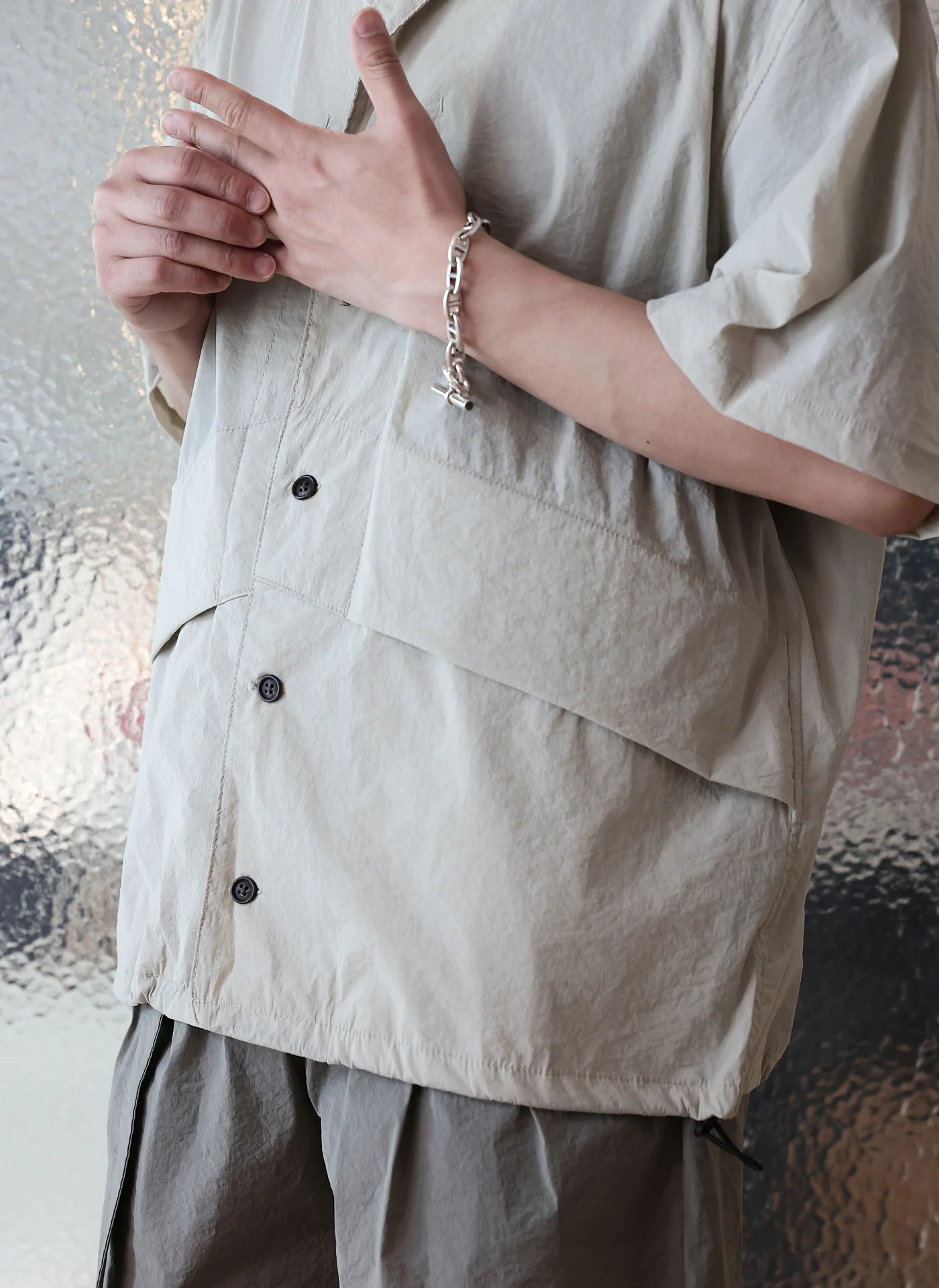 Nylon Polyester Business Pack Open Collar Shirt Jacket - Umamrii