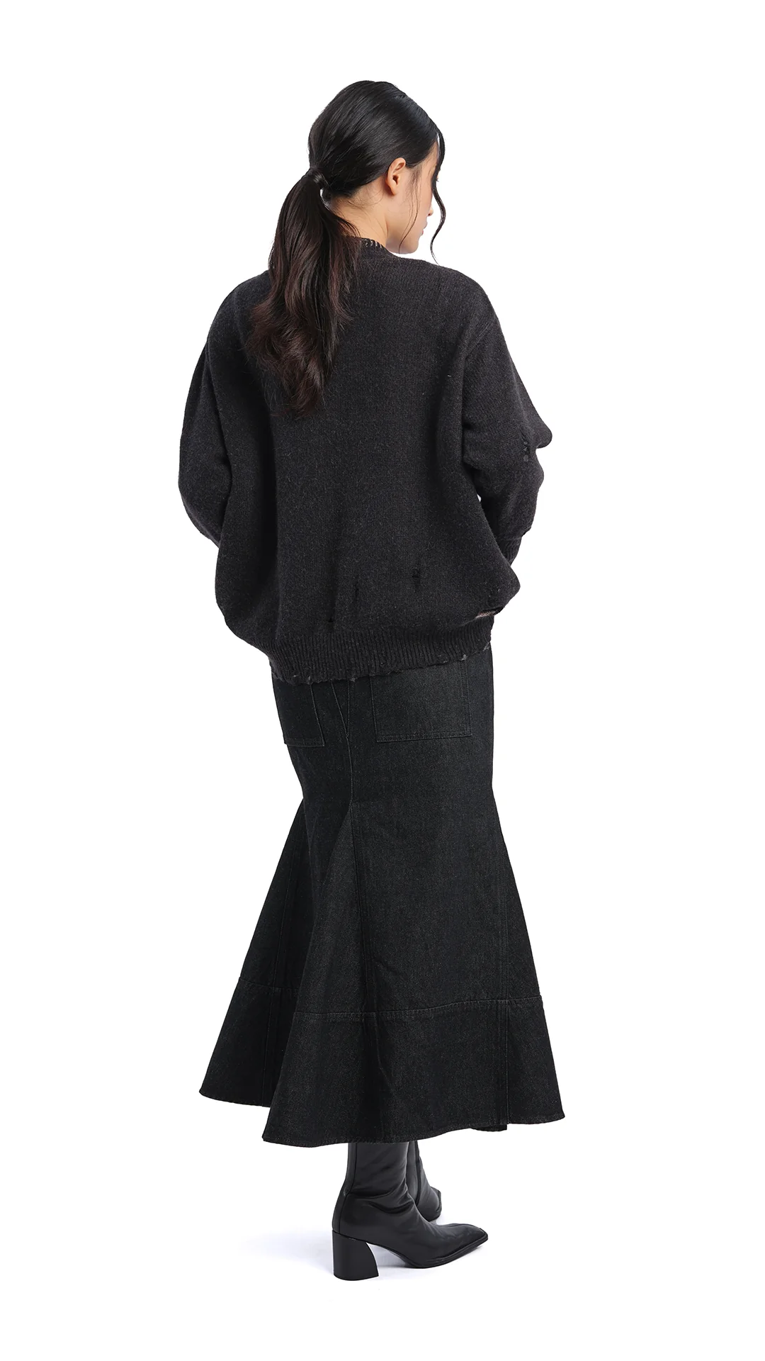 Denim Fishtail Skirt - Umamrii