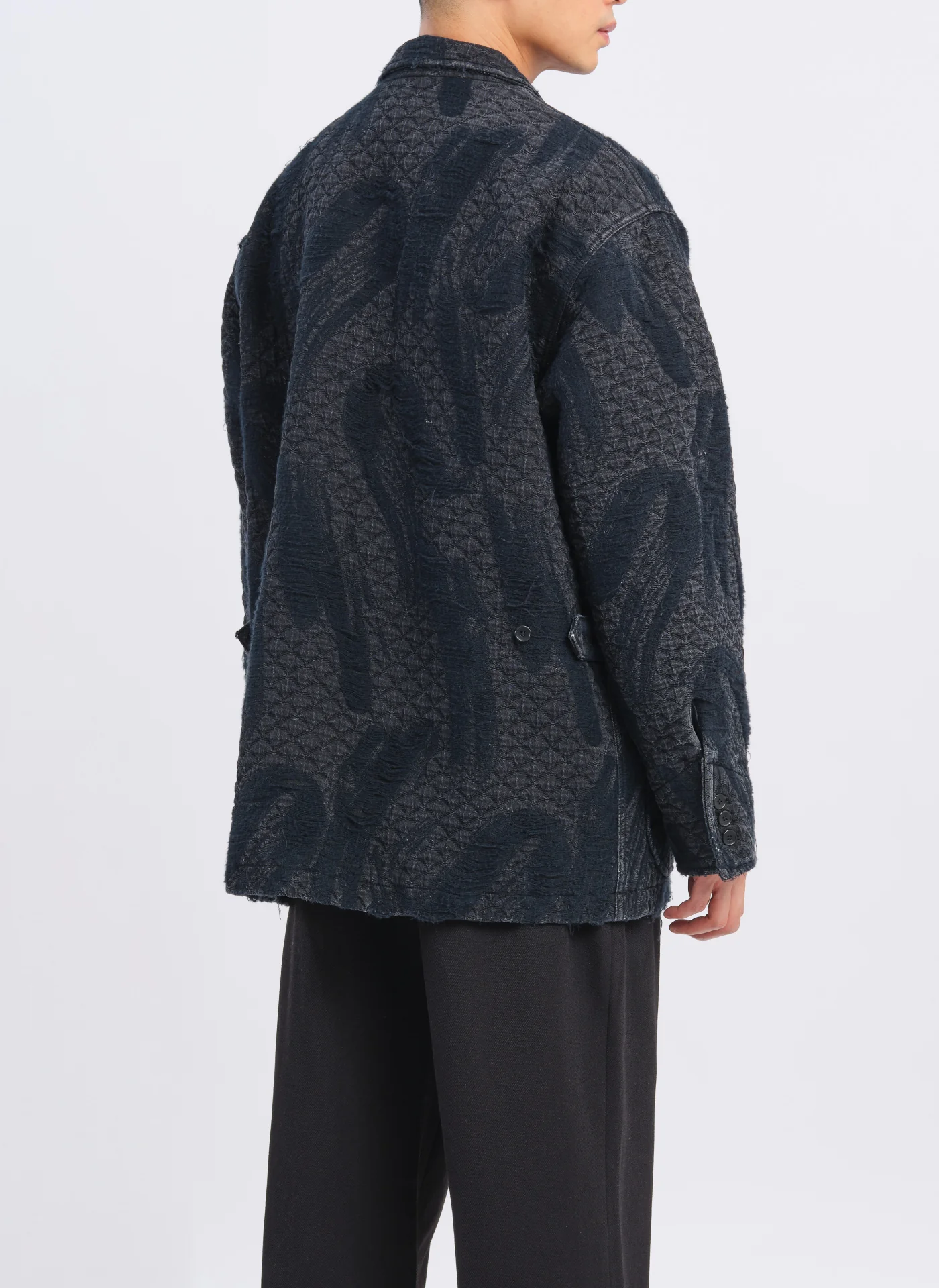 Cotton Polyester Jacquard Paisley Soft Double breasted Blazer - Umamrii