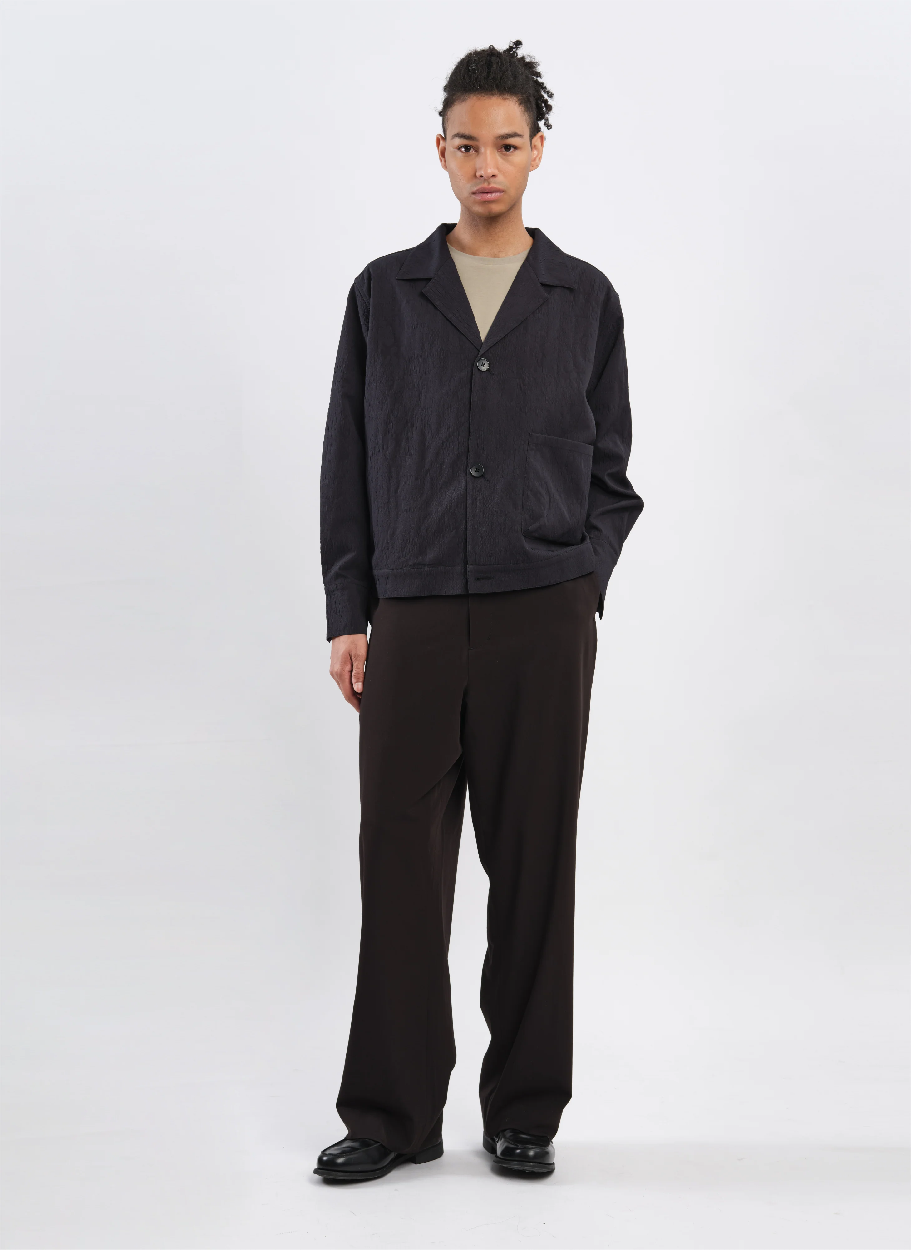 Tencel Cotton Polyester Spandex Wide Straight Pants - Umamrii