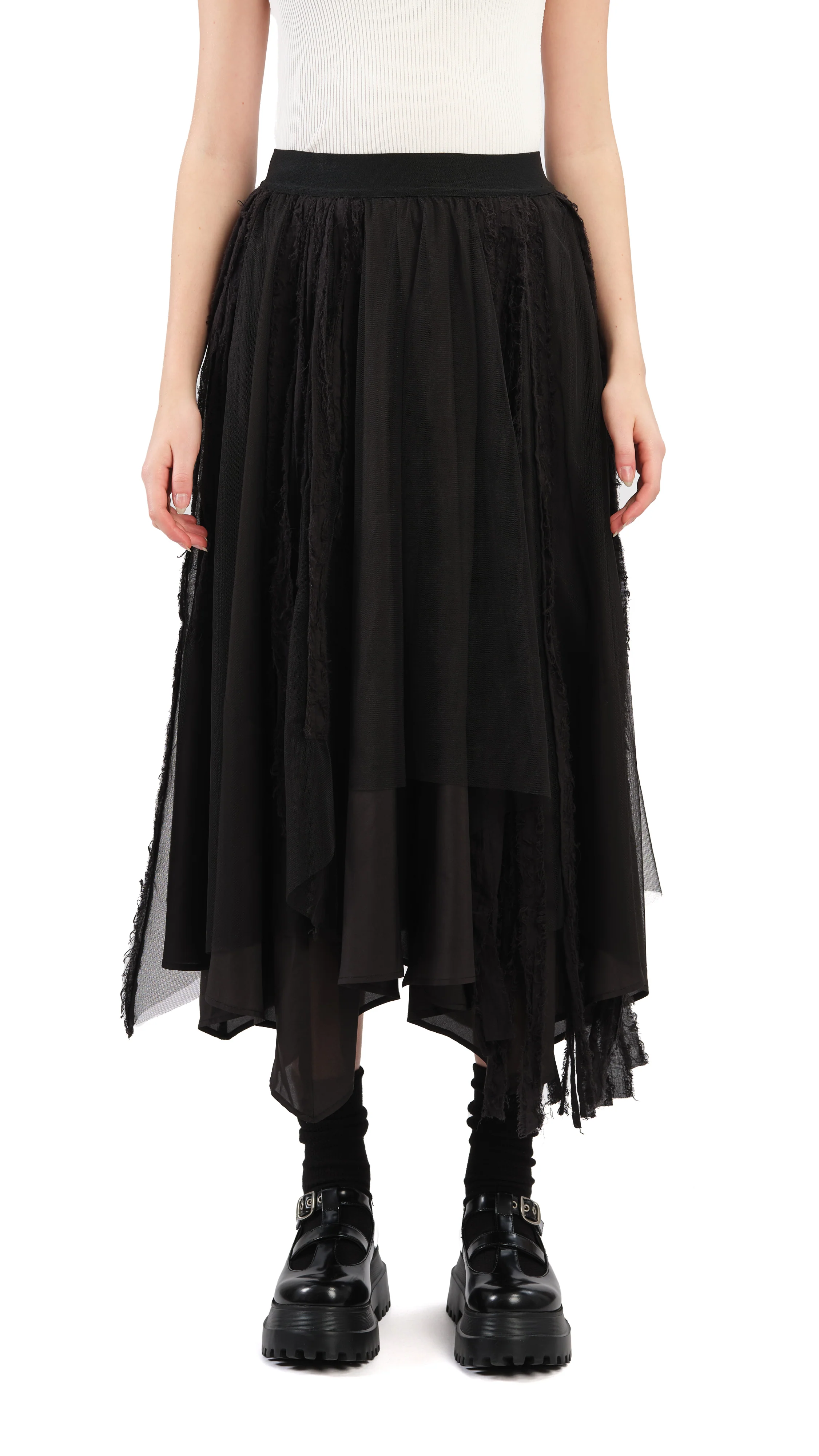Asymmetric Layer Skirt - Umamrii