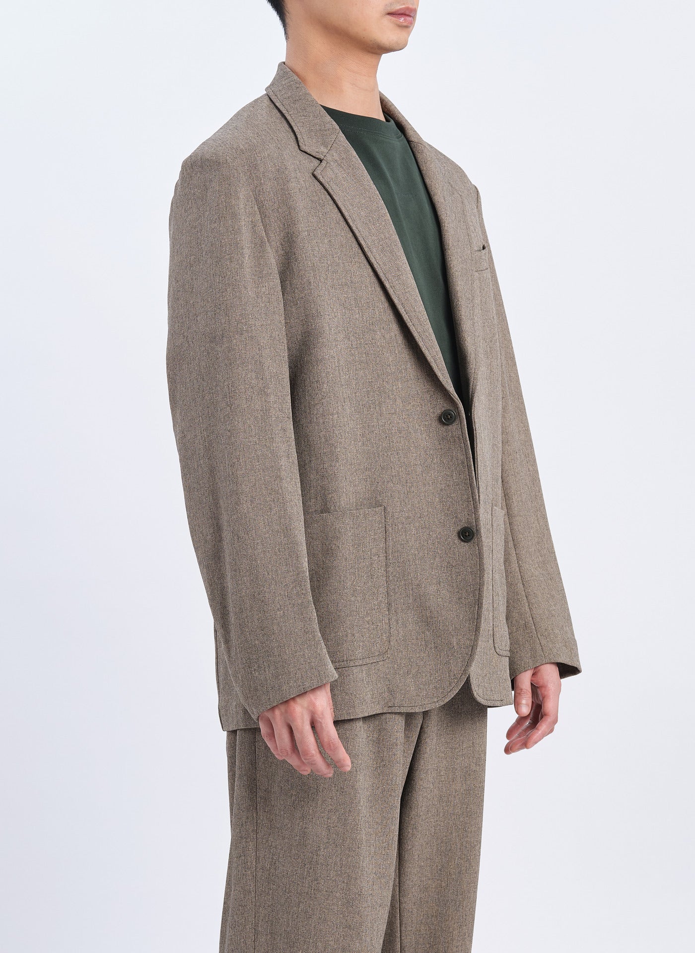 Naturemier Melange Polyester Soft Single Breasted Blazer - Umamrii