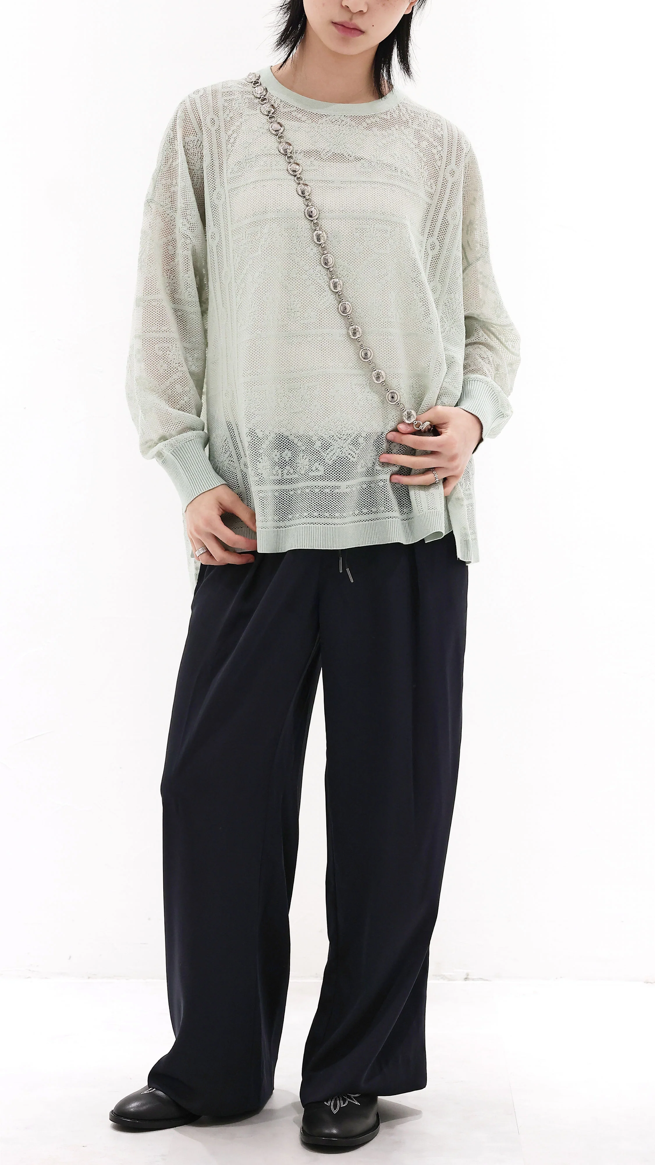 Wide-Leg Drawstring Pants - Umamrii