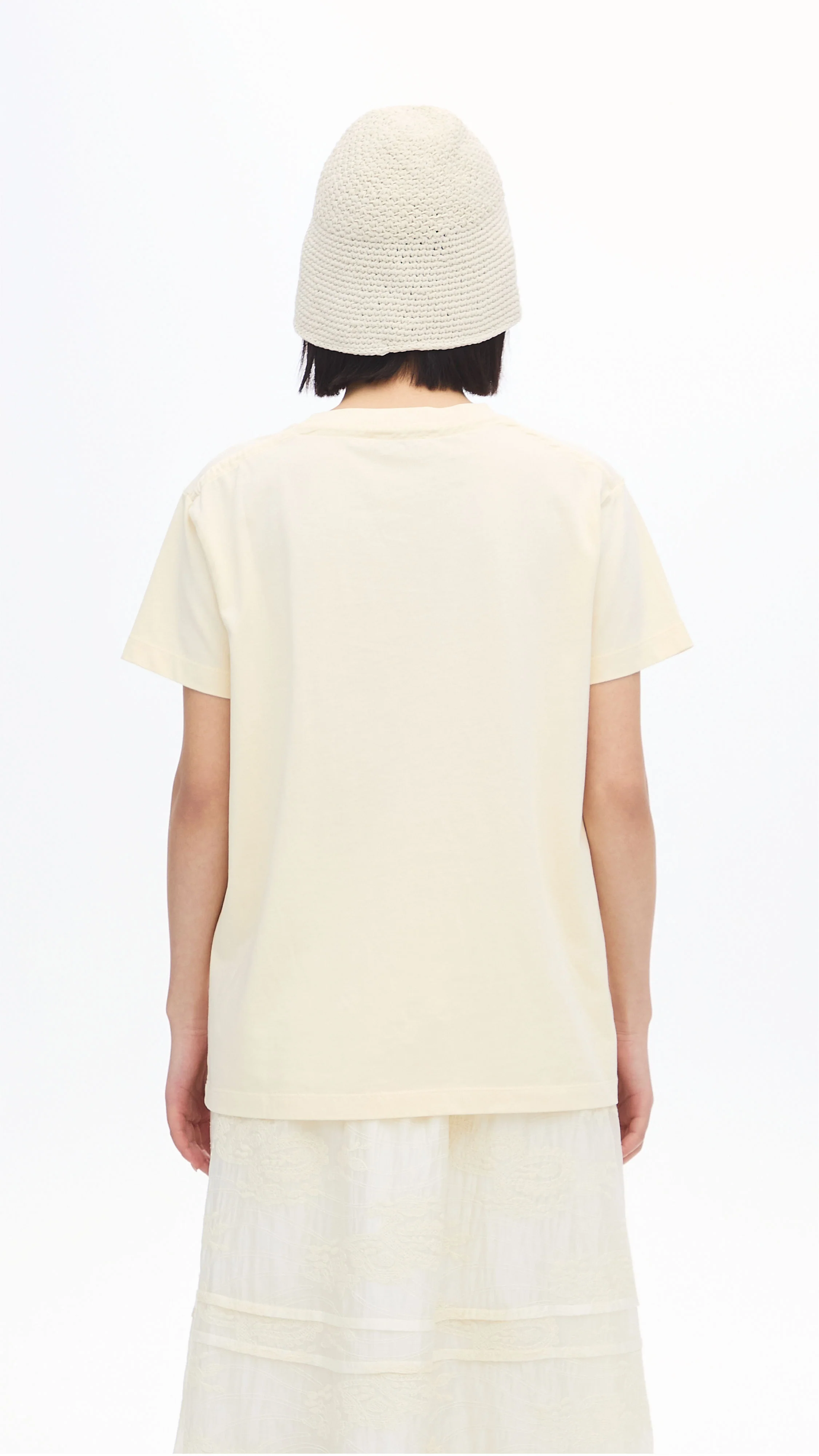 Garment-washed Wording Print Tee - Umamrii