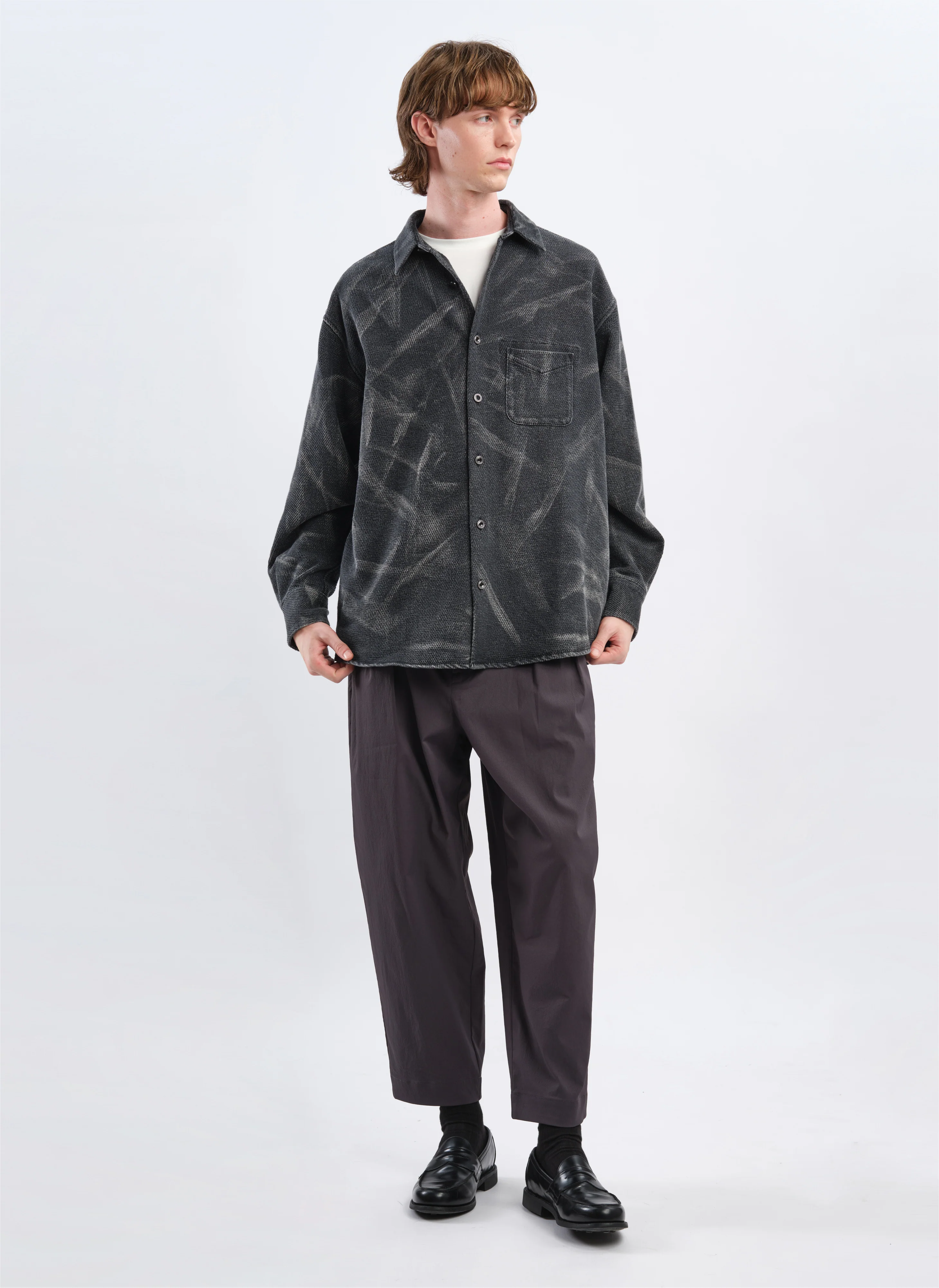 Cotton Polyester Jersey Shirt Jacket - Umamrii