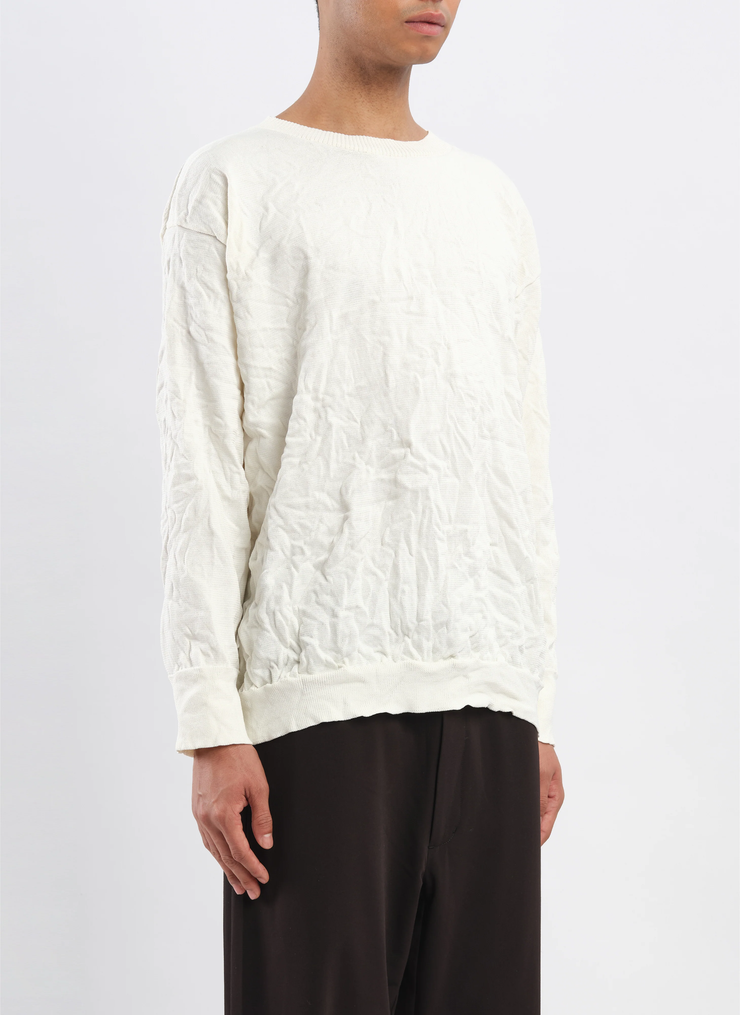 Wrinkle Polyester Dry Knit Pullover - Umamrii