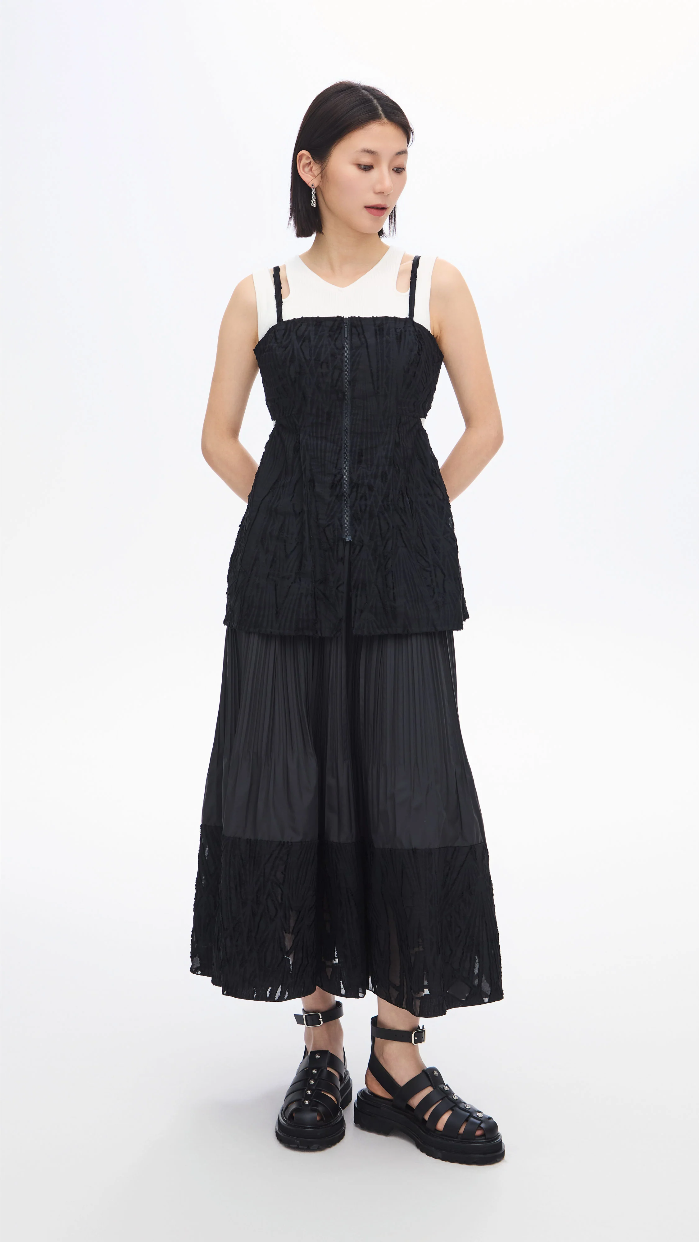 Jacquard Pattern Bustier - Umamrii