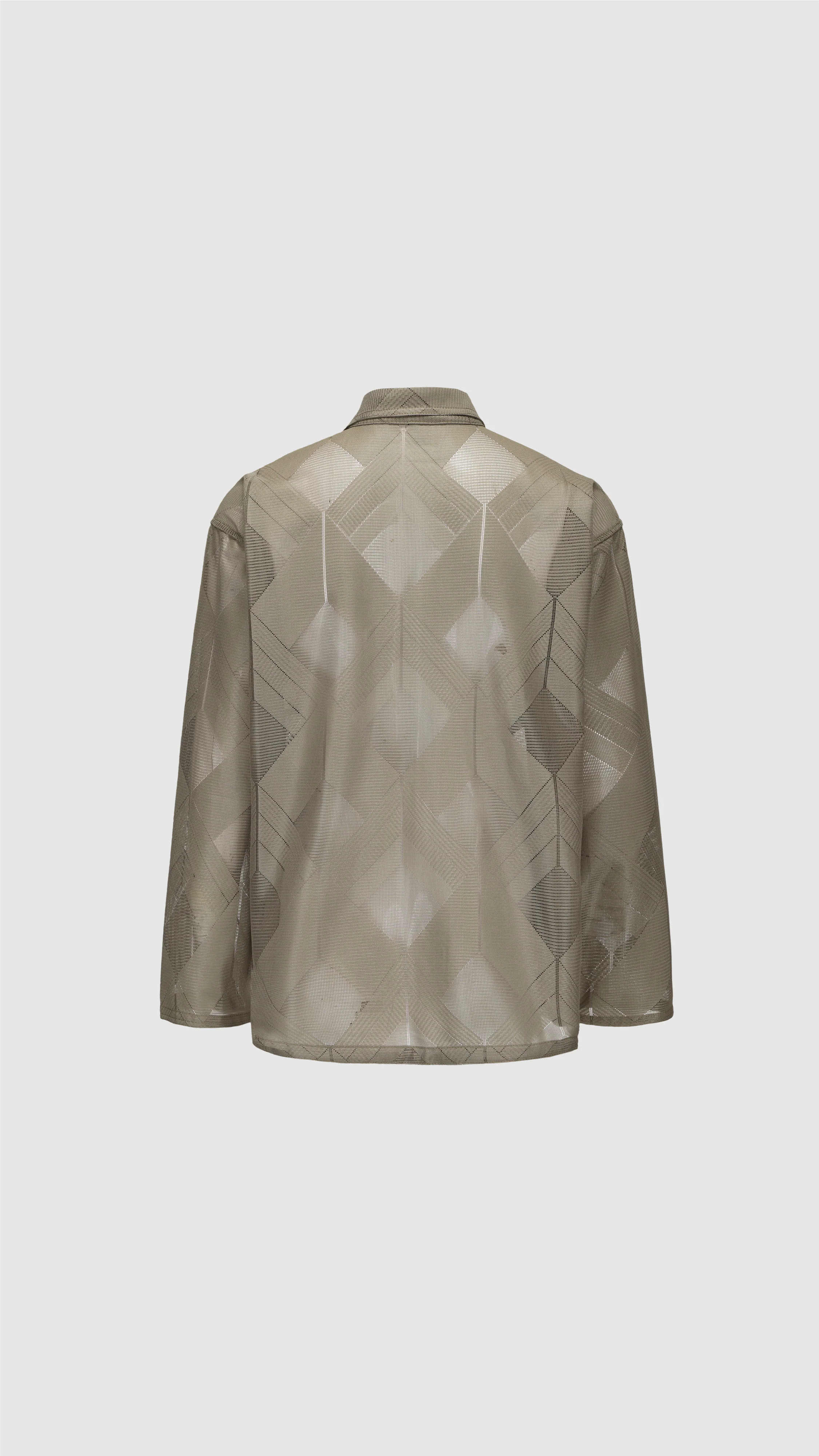 Polyester Geometric Jacquard Coach Jacket - Umamrii