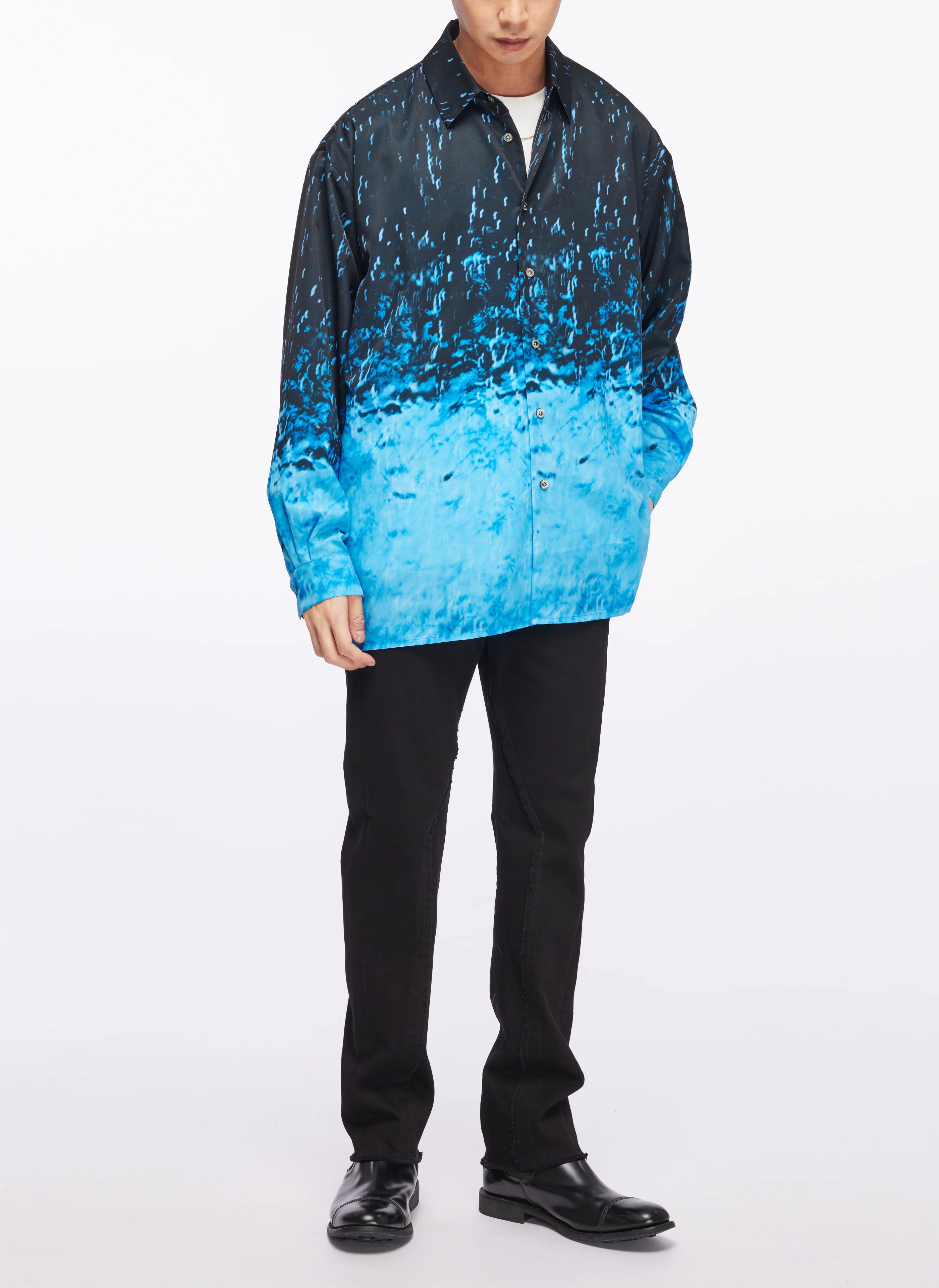 9.8oz Cotton Polyester Spandex Slit Jeans - Umamrii