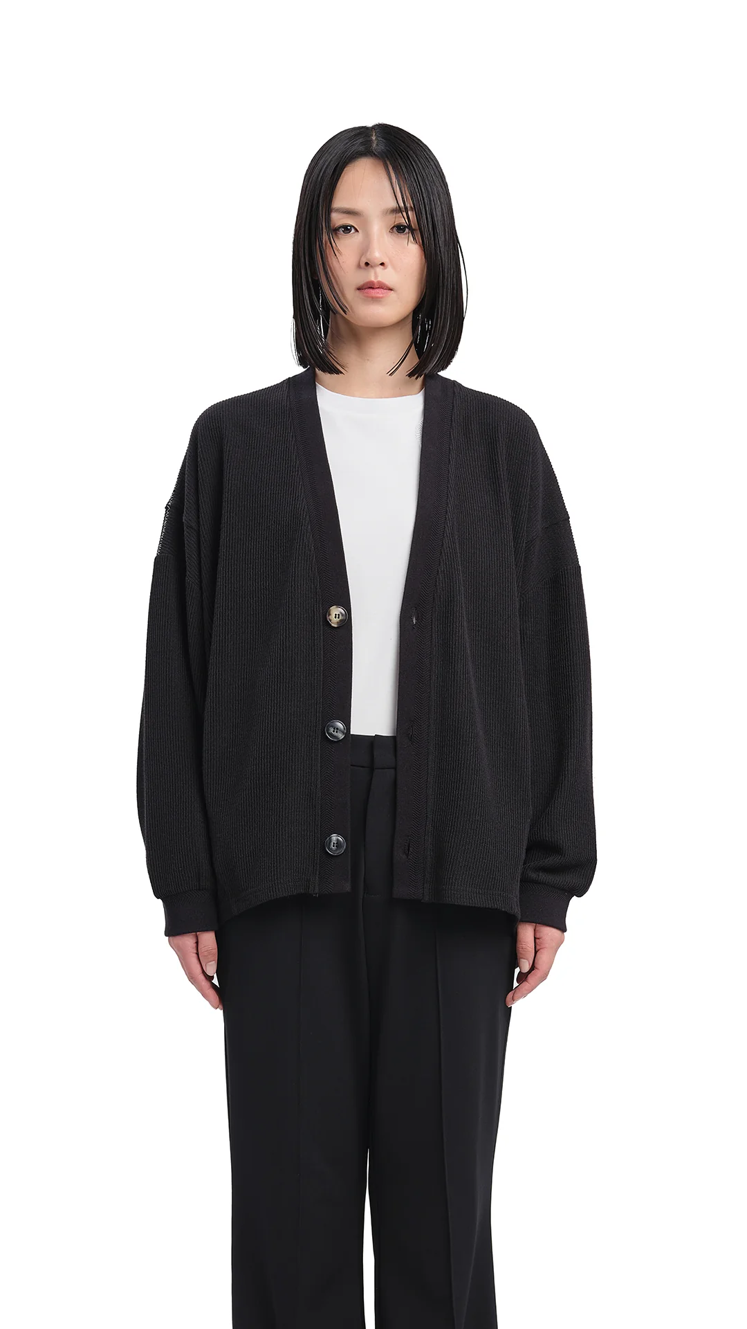Oversized Cut Sewn Cardigan - Umamrii