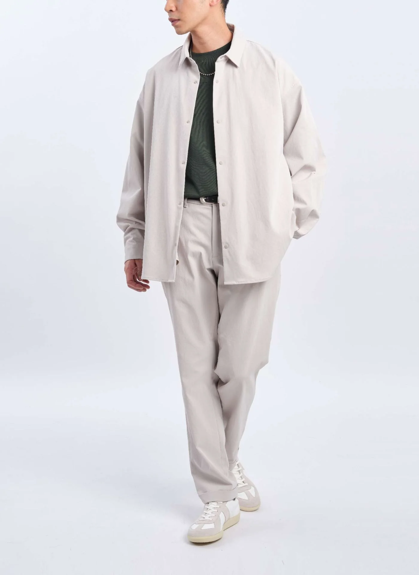 Cotton Touch Solotex Snap Button Shirt Jackert - Umamrii