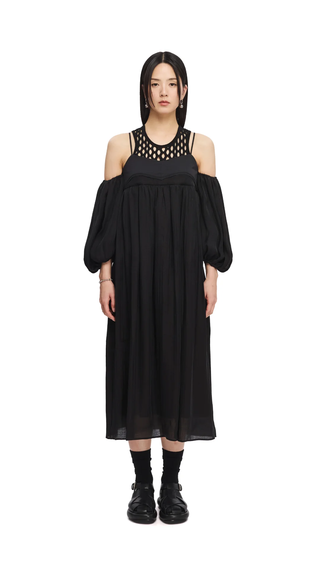 Cold Shoulder Dress - Umamrii