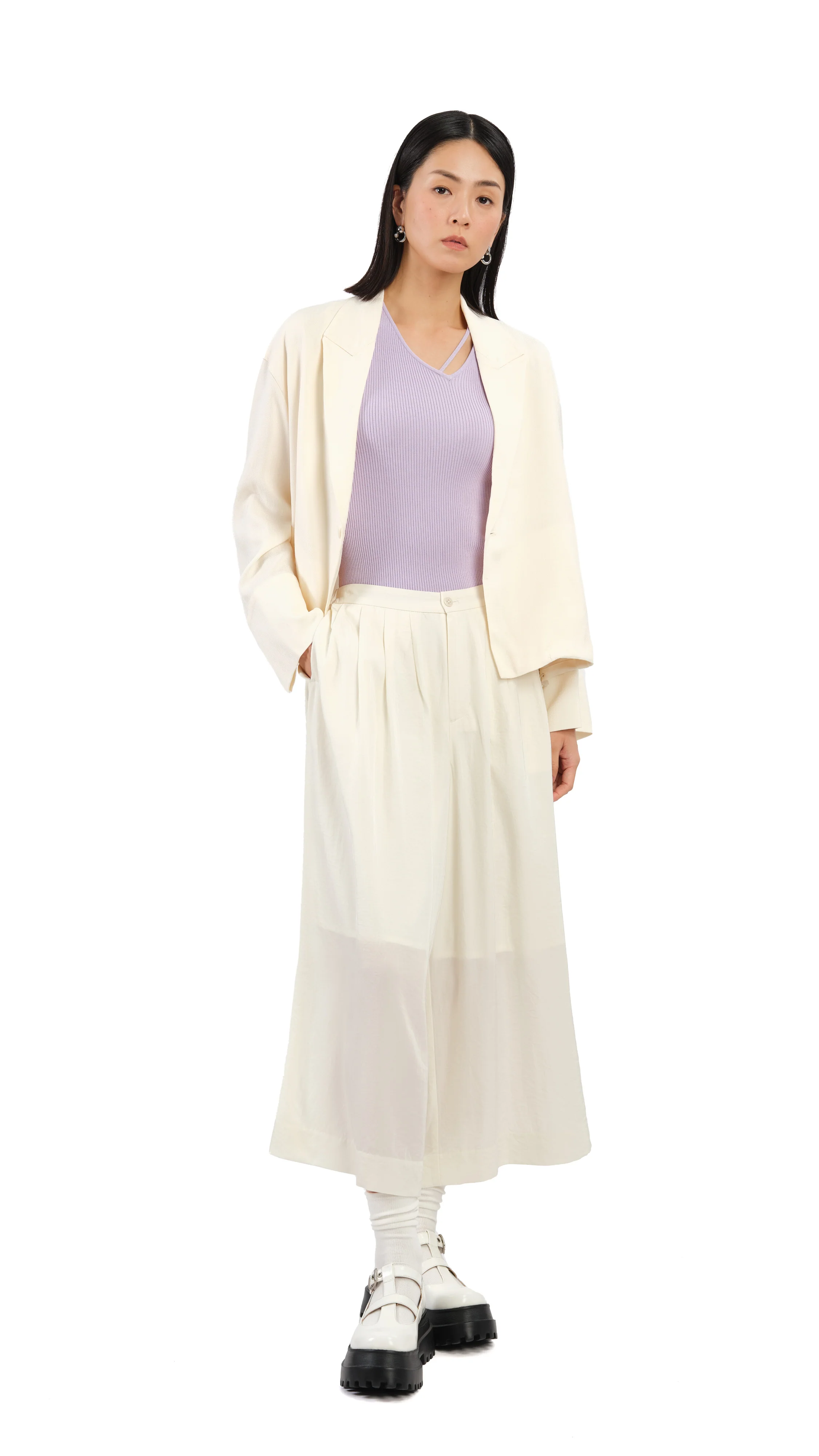 Asymmetric Neckline Top - Umamrii