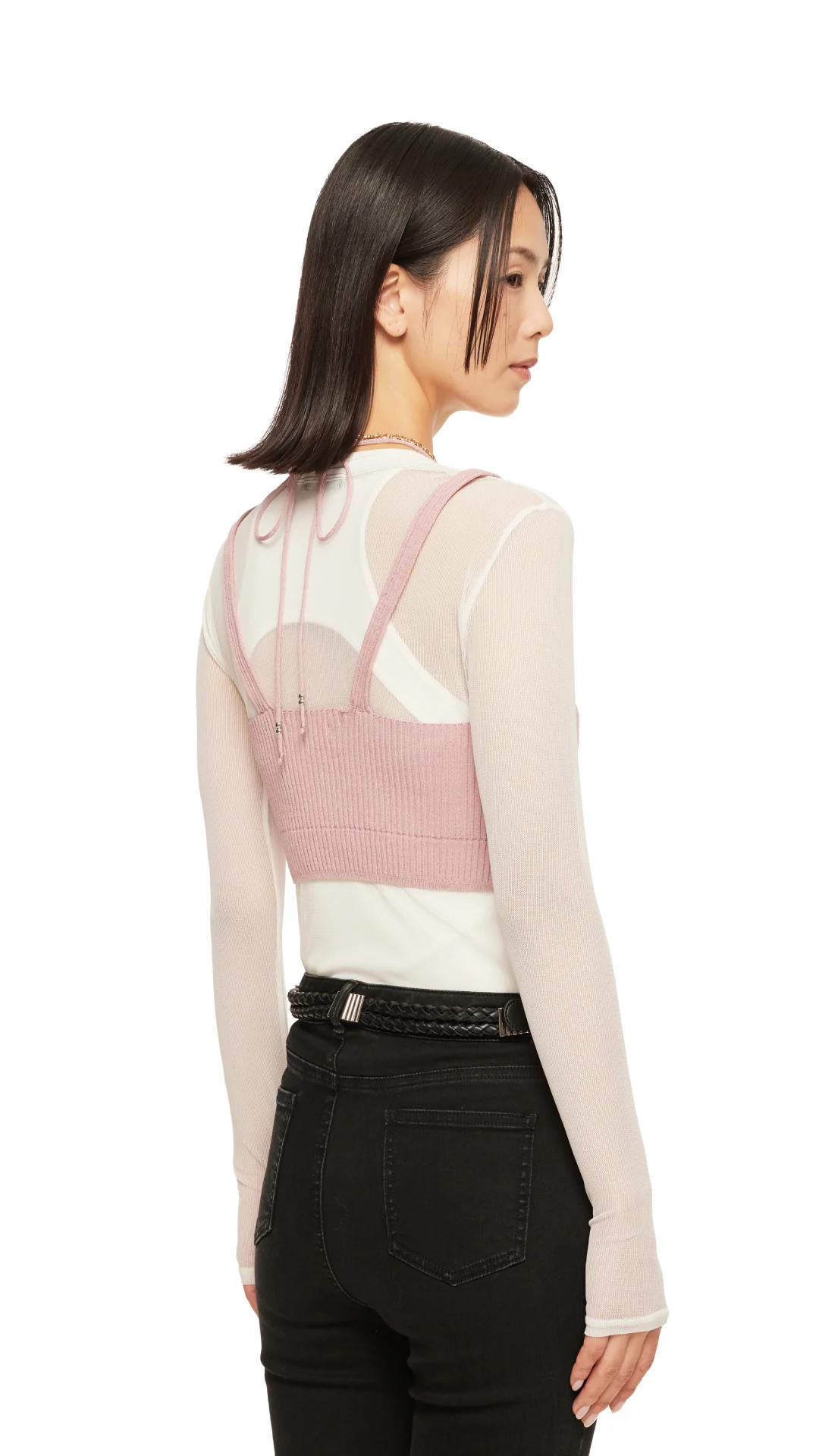 Lace-Up Knit Vest - Umamrii