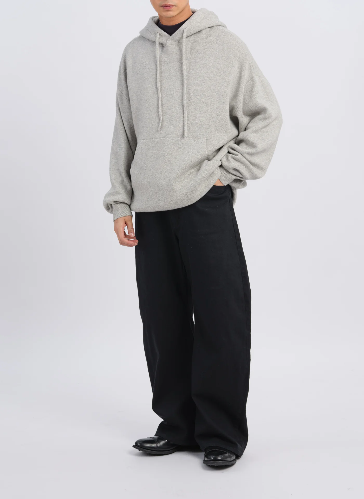 Polyester Velvet Fleece Mock Neck Top - Umamrii