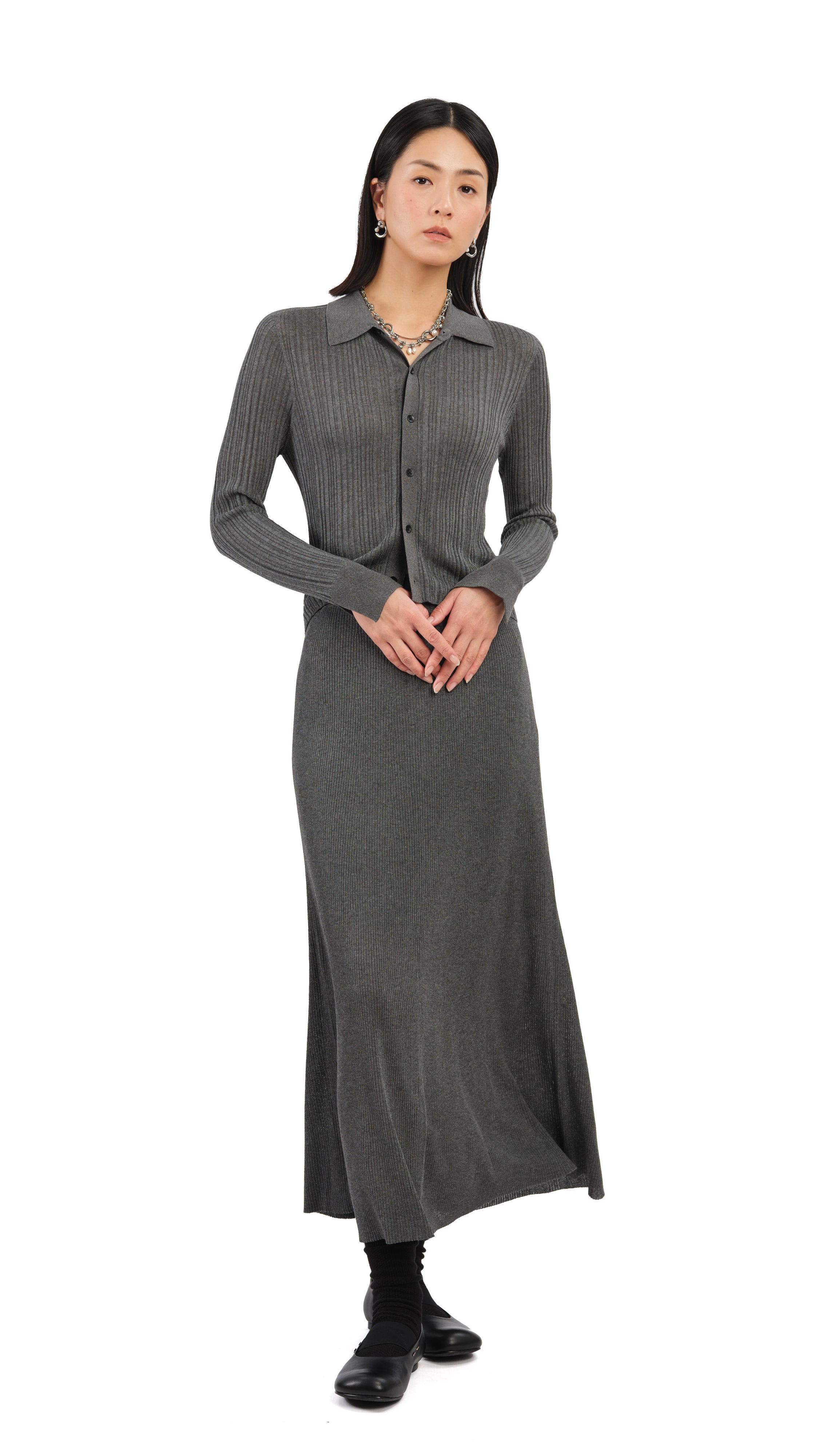 Lurex Knit Skirt - Umamrii