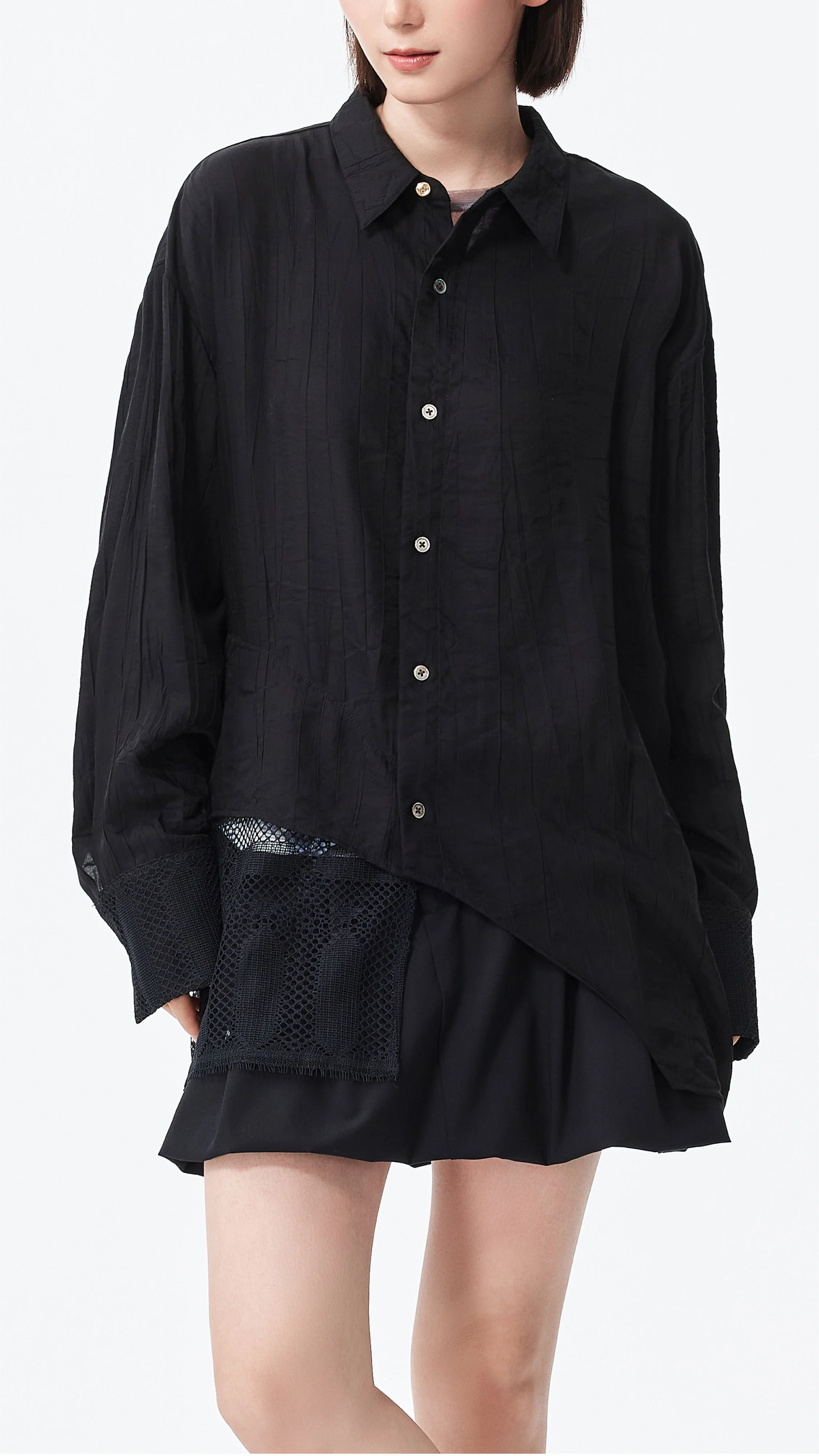 Shirt with Lace Detail - Umamrii