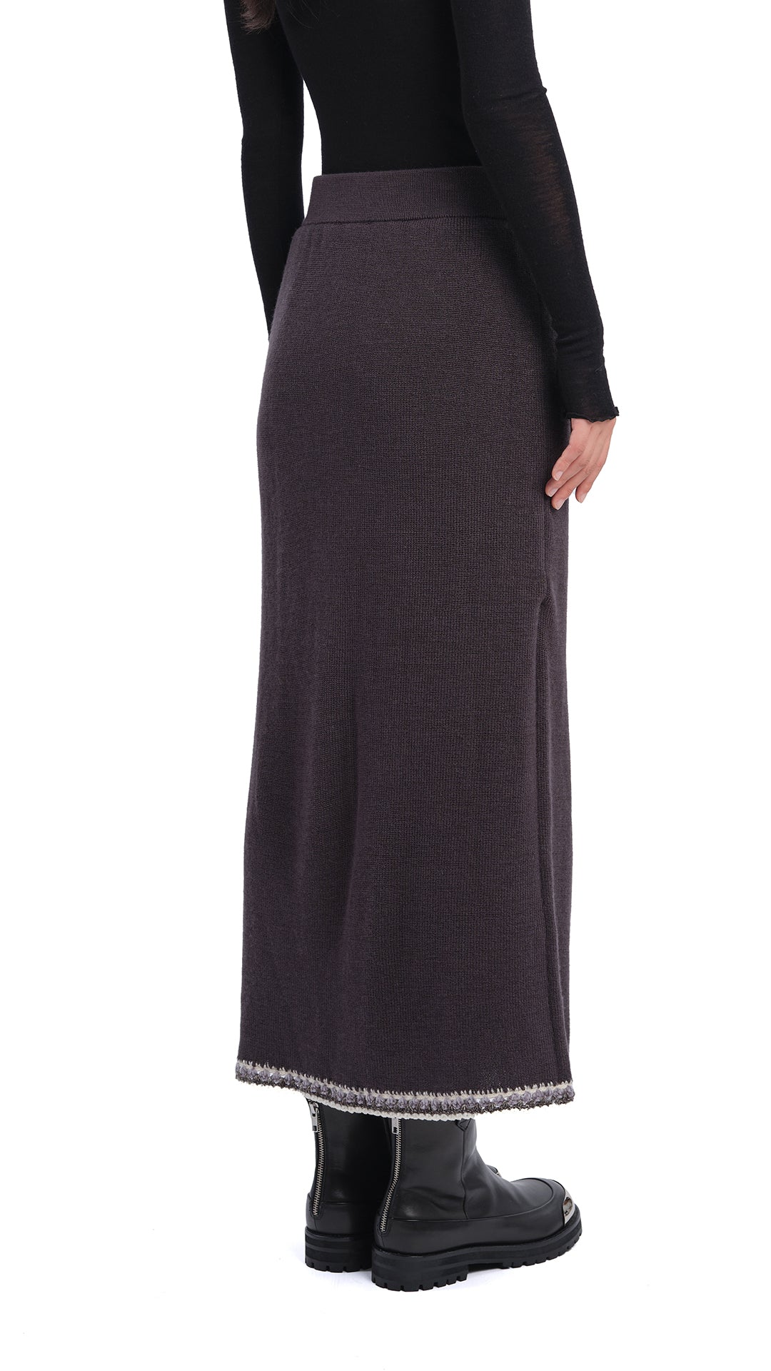 Crochet Trims Pencil Skirt - Umamrii