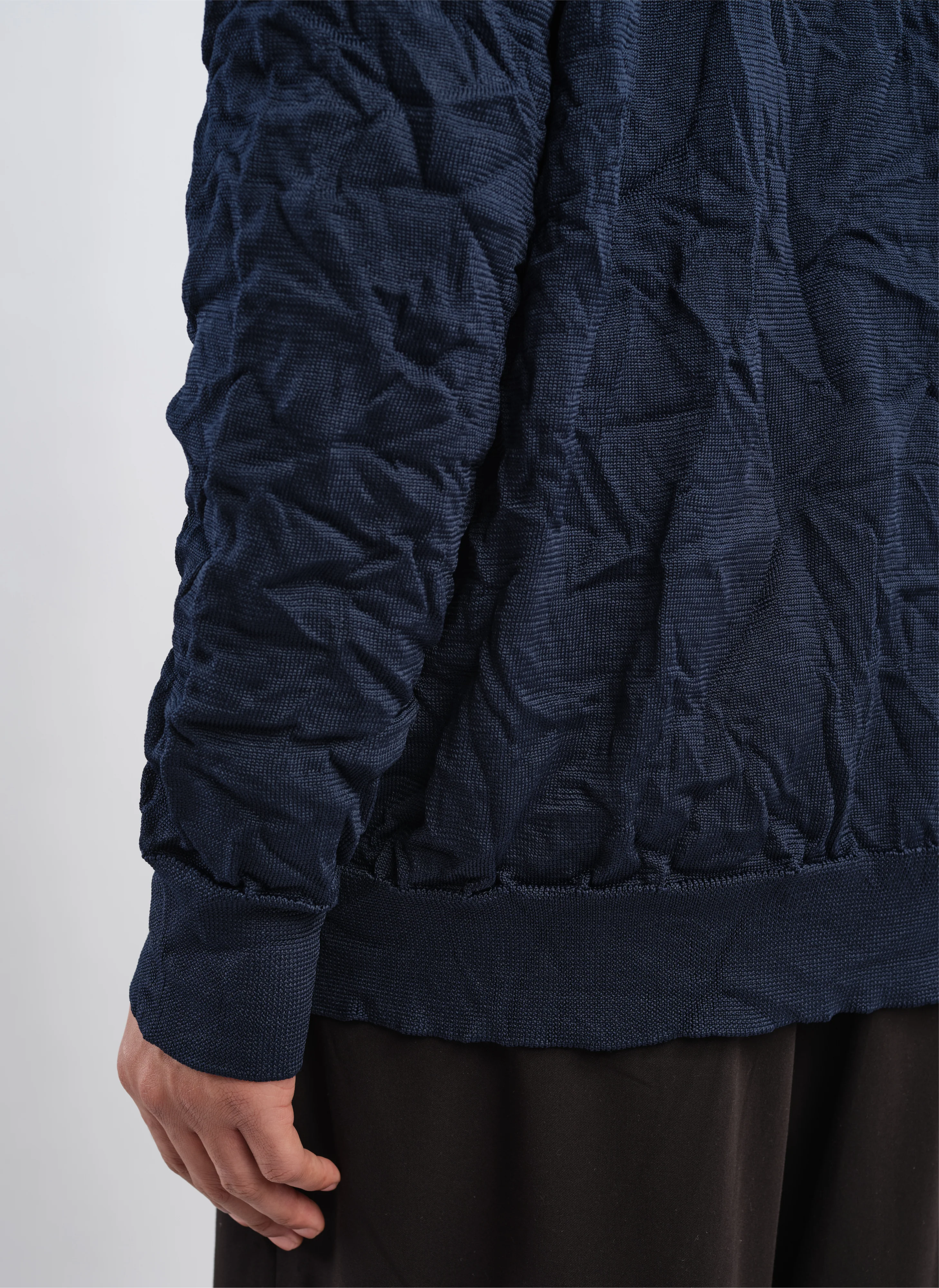 Wrinkle Polyester Dry Knit Cardigan - Umamrii