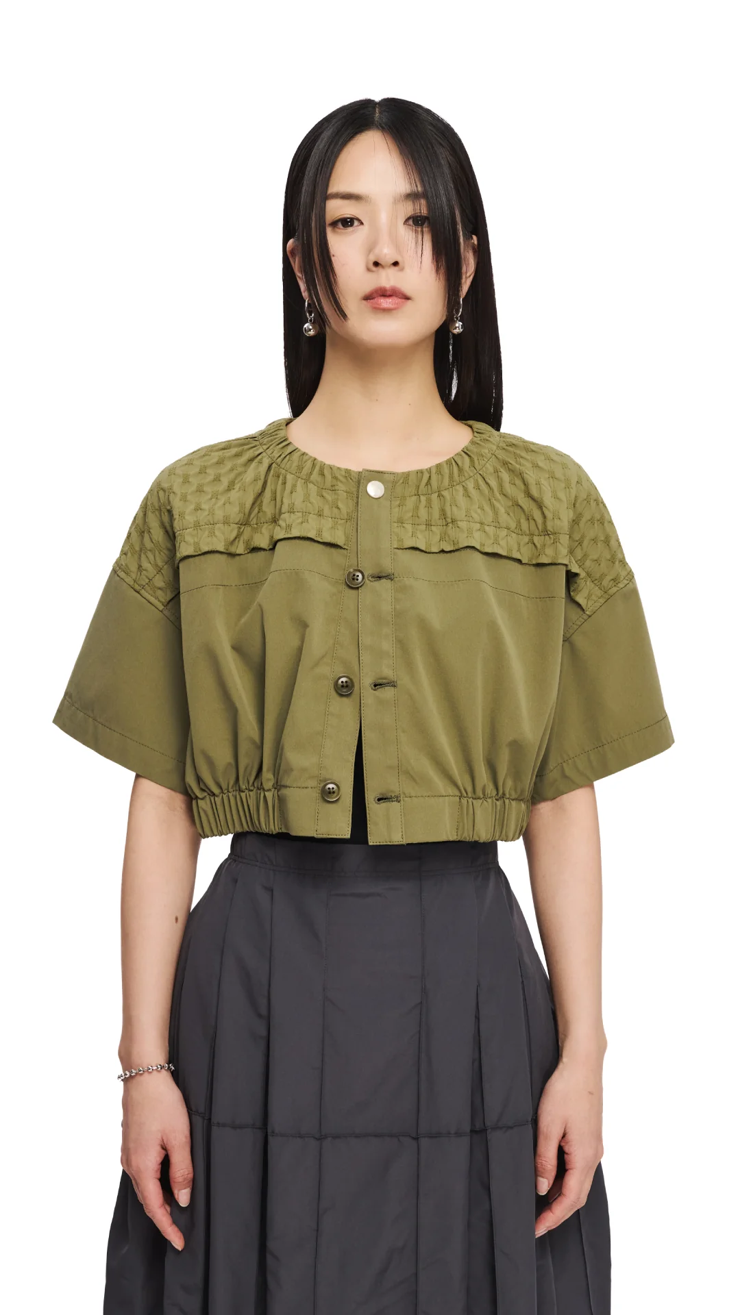 Cropped Military Jacket - Umamrii