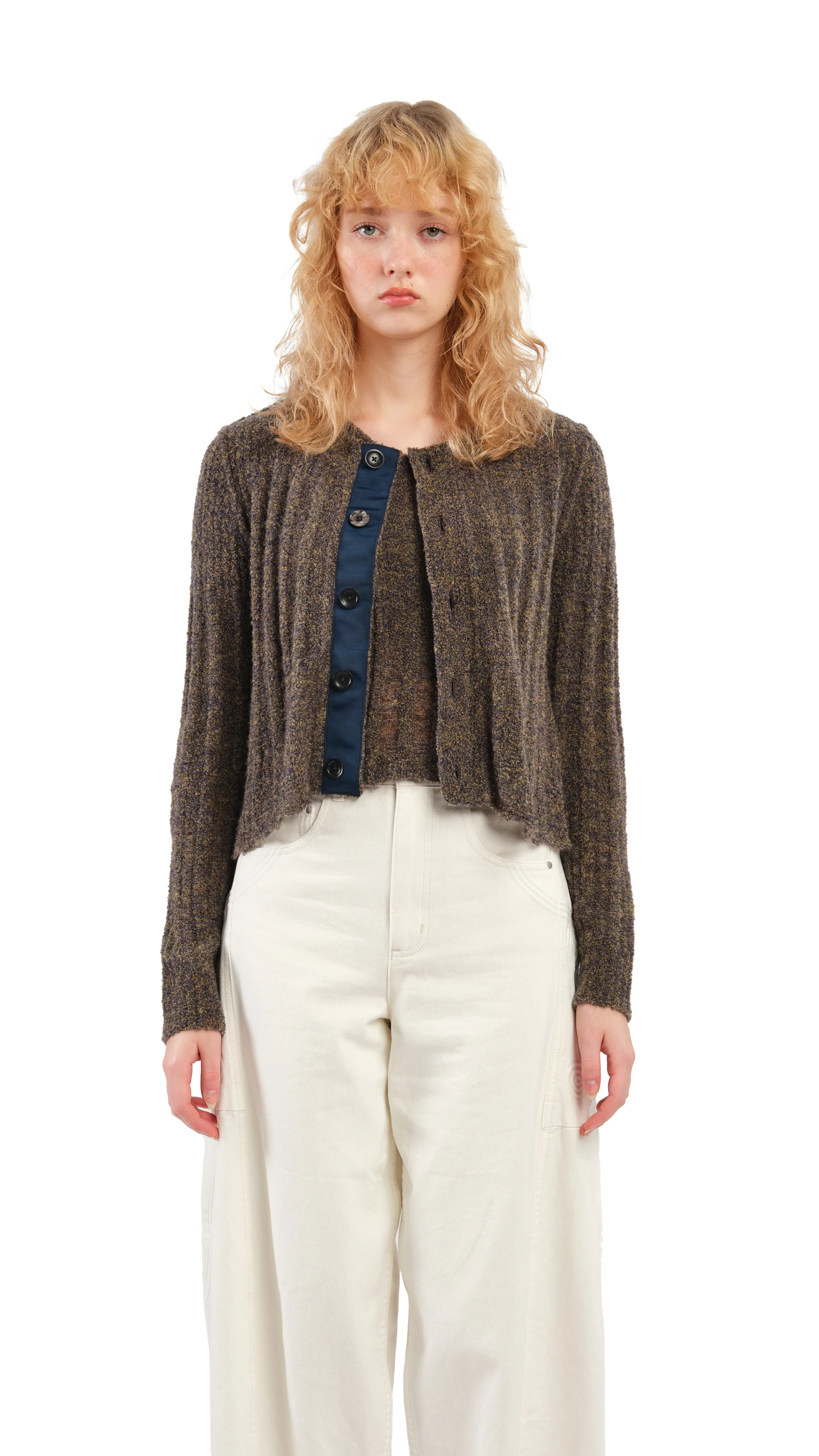 Boucle Cropped Cardigan - Umamrii