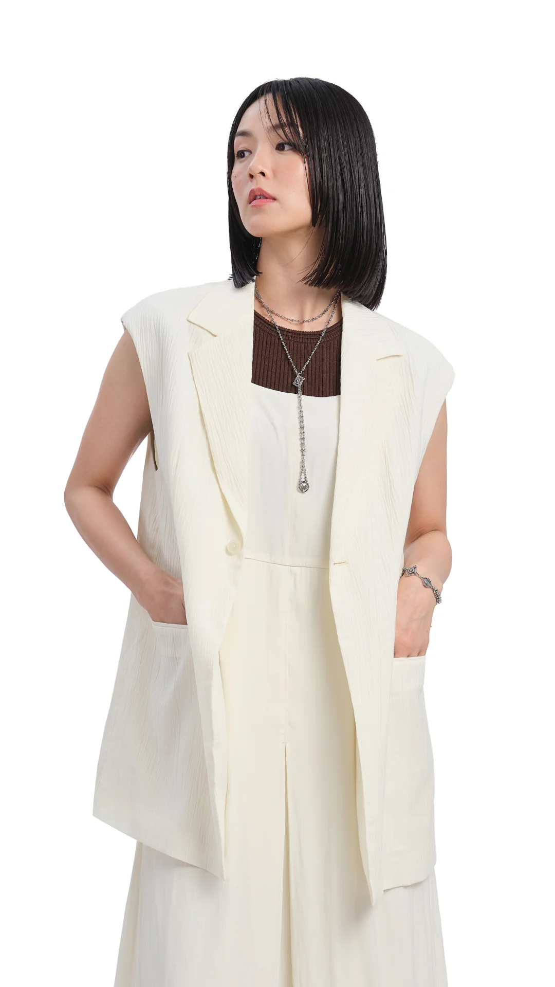 Oversized Jacquard Waistcoat - Umamrii