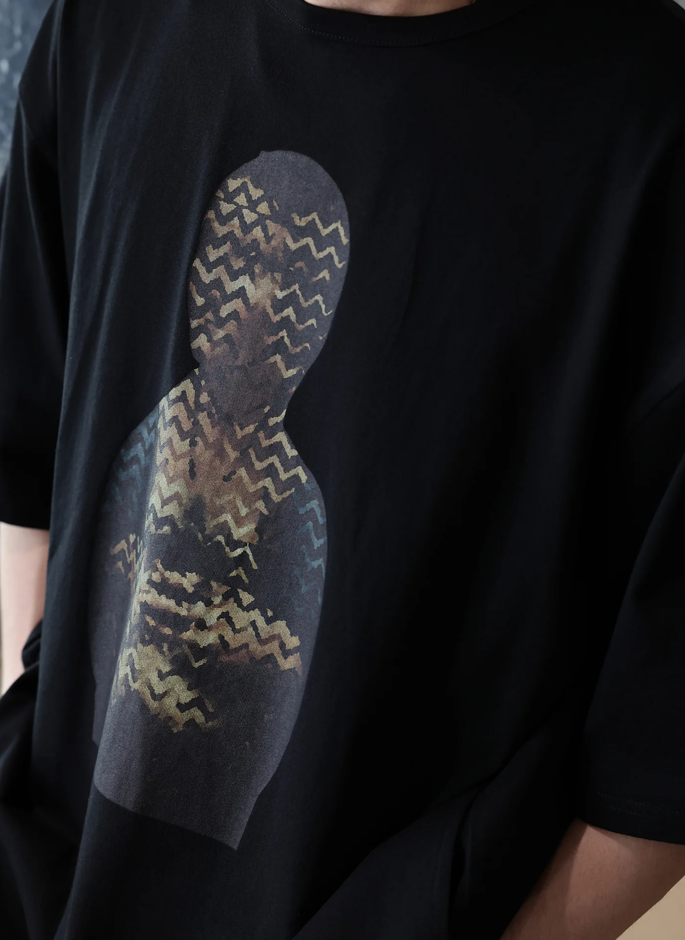 Dama Con Lermellino Cotton Graphic Top - Umamrii