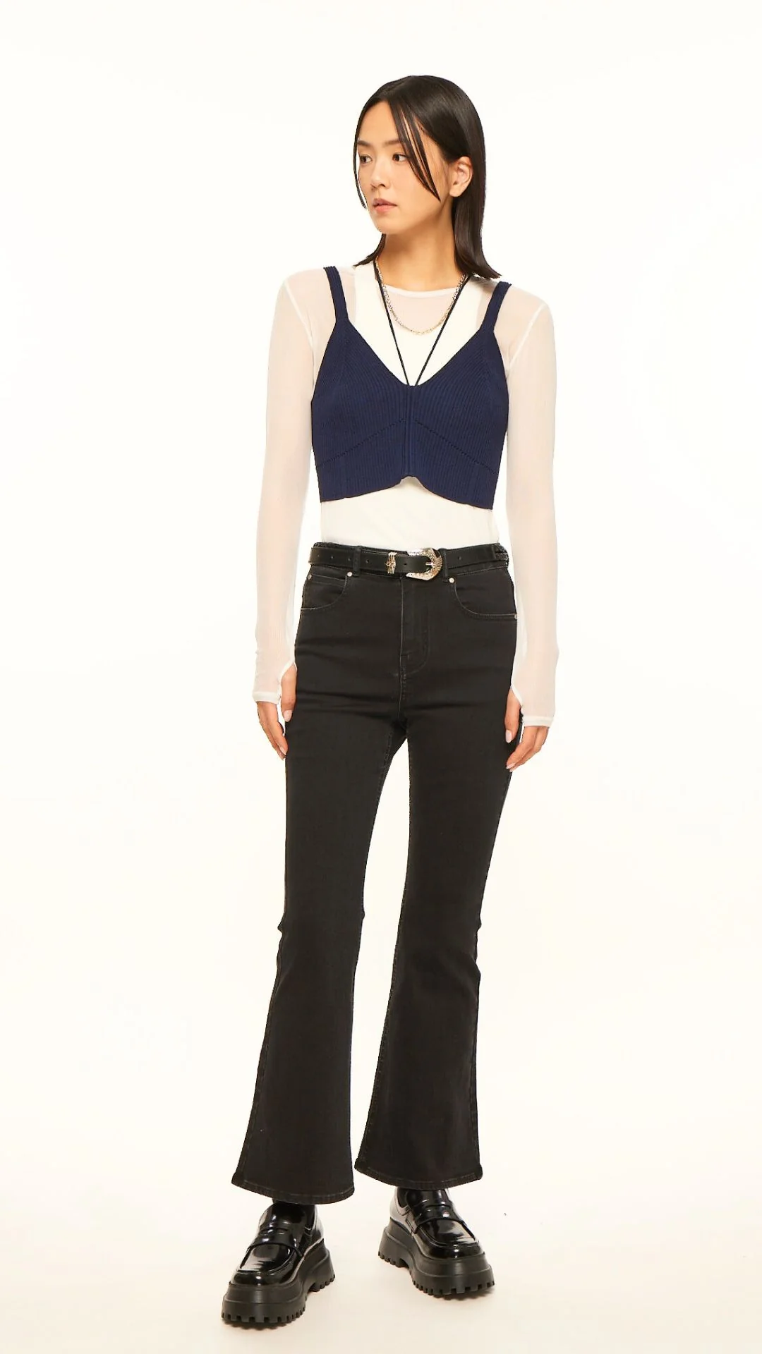 Lace-Up Knit Vest - Umamrii