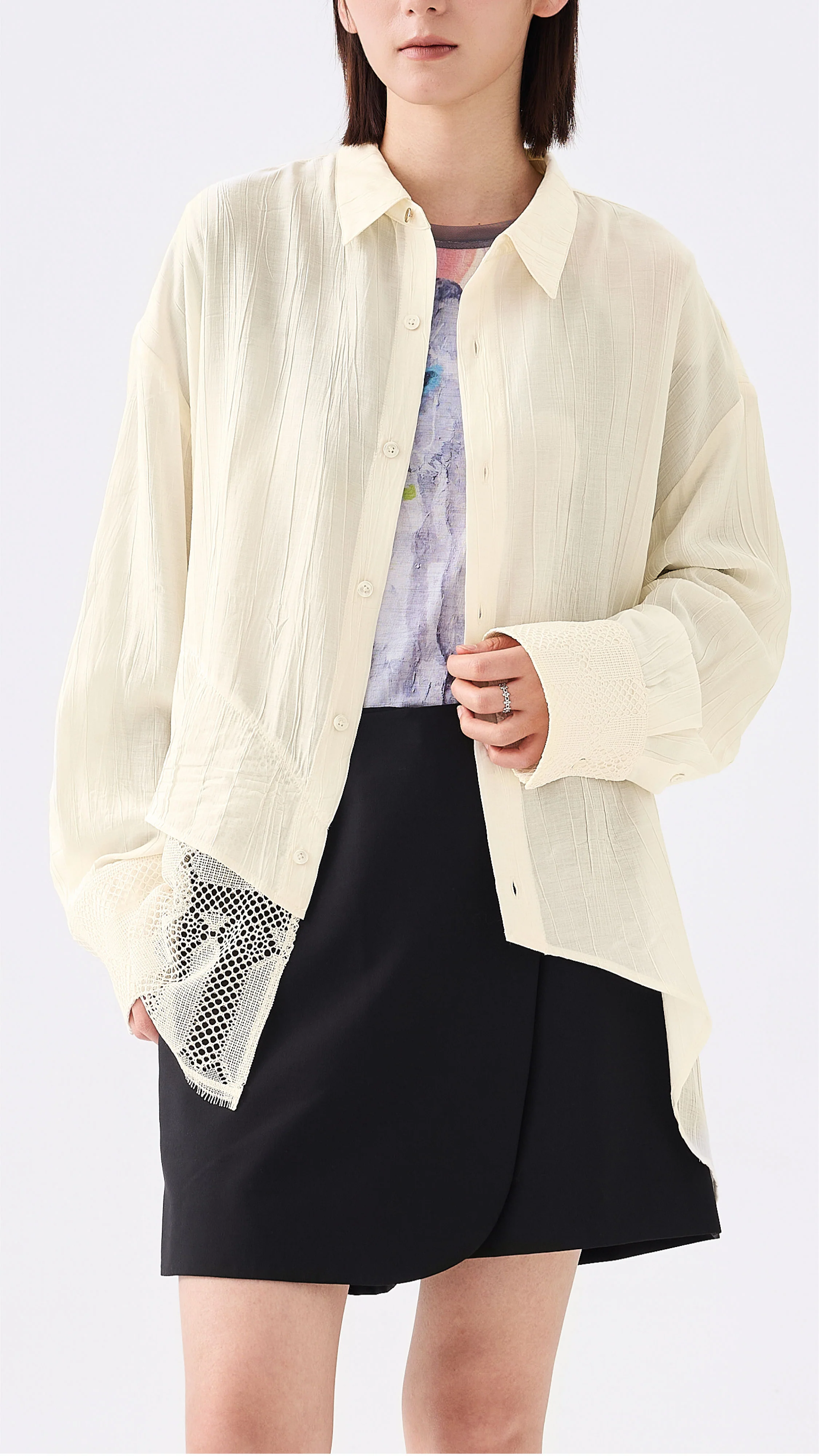 Shirt with Lace Detail - Umamrii