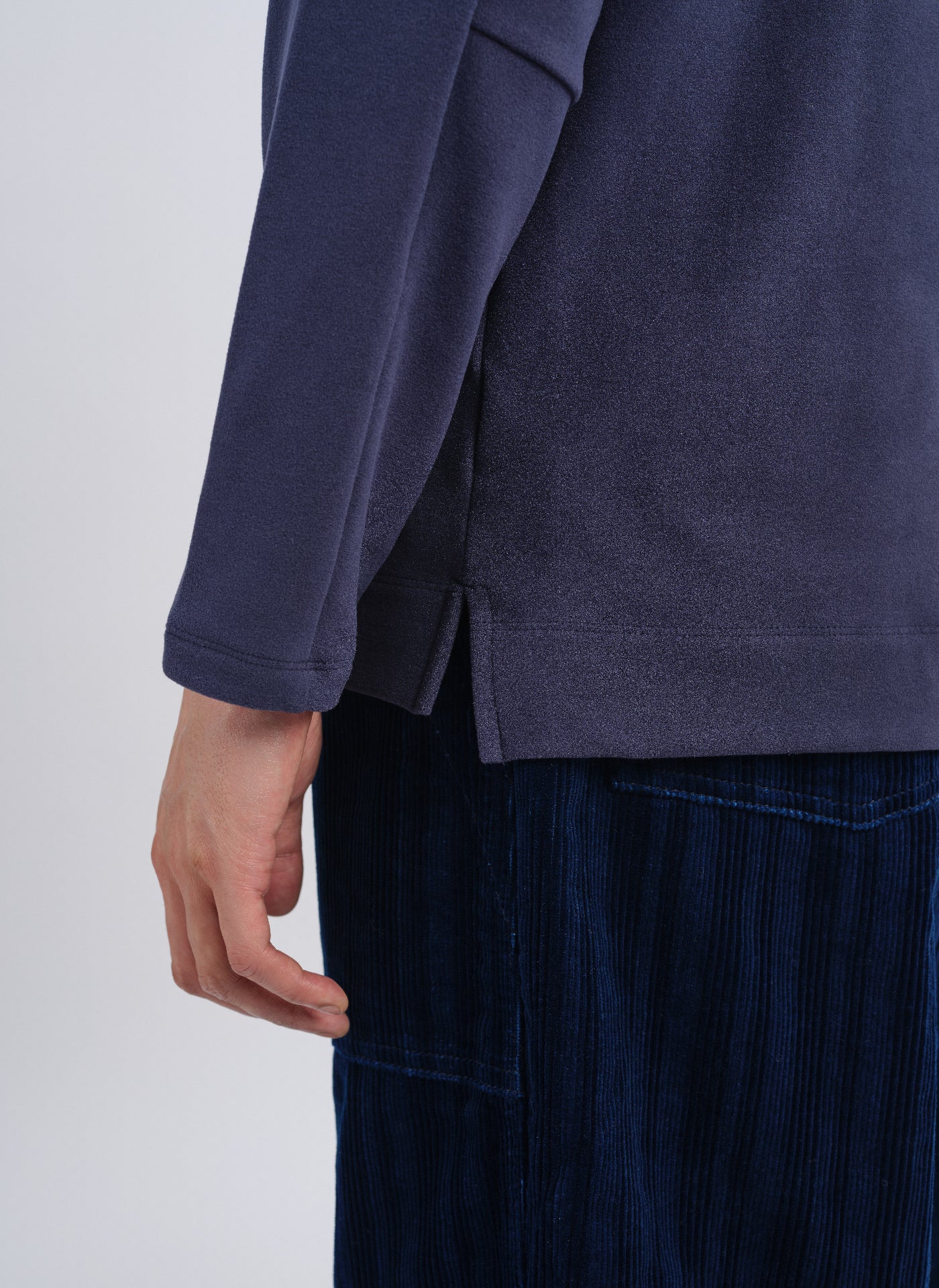 Mercerized Cotton Mock Neck Tee (T-05) - Umamrii